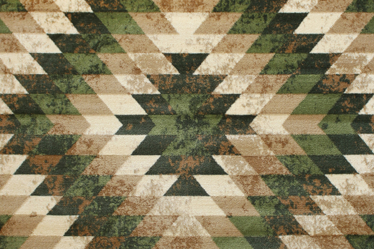 BLNK Teagan Collection Southwestern Style Olefin Area Rug with Jute Backing - Green, 6'W x 9'L