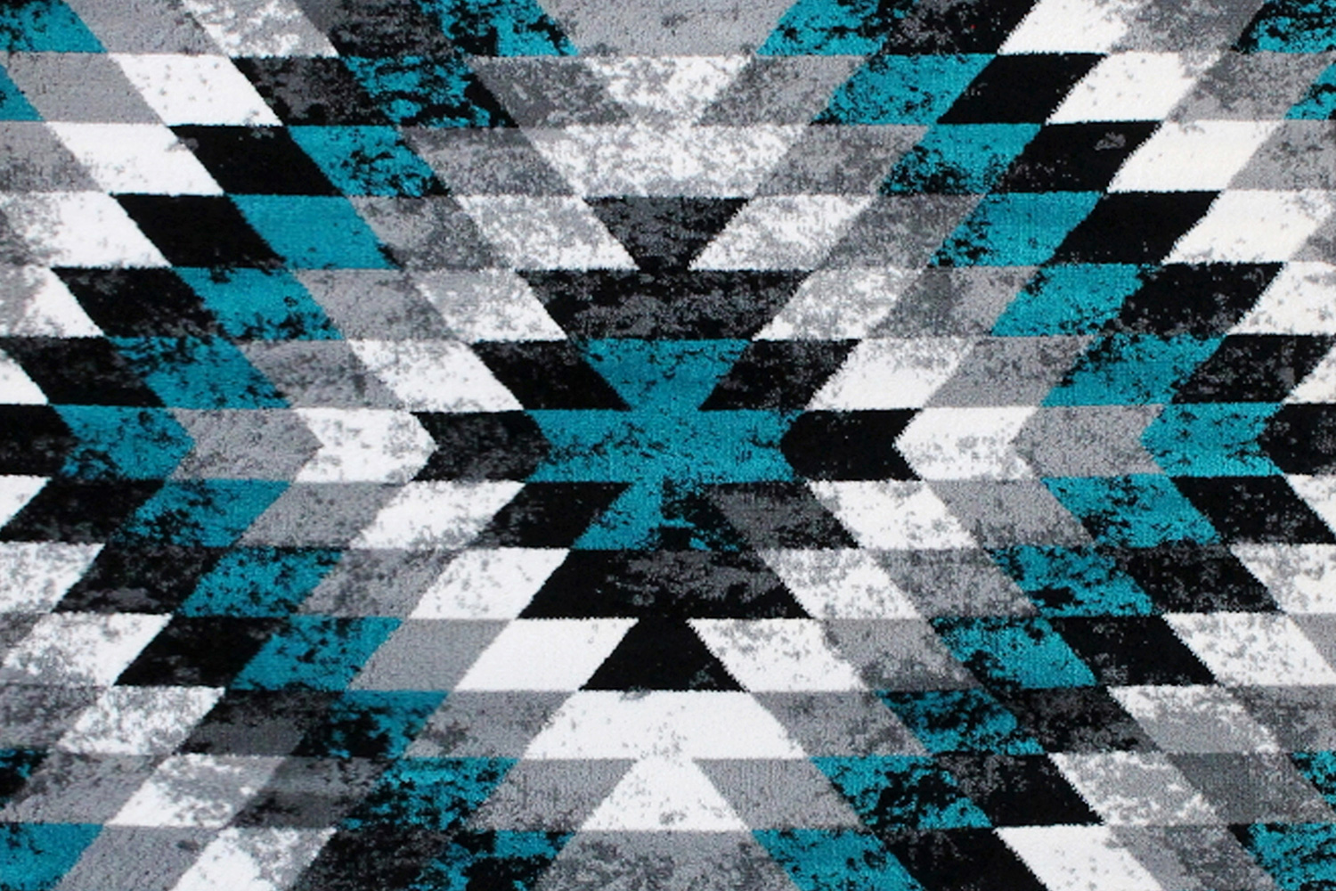 BLNK Teagan Collection Southwestern Style Olefin Area Rug with Jute Backing - Turquoise, 8'W x 10'L