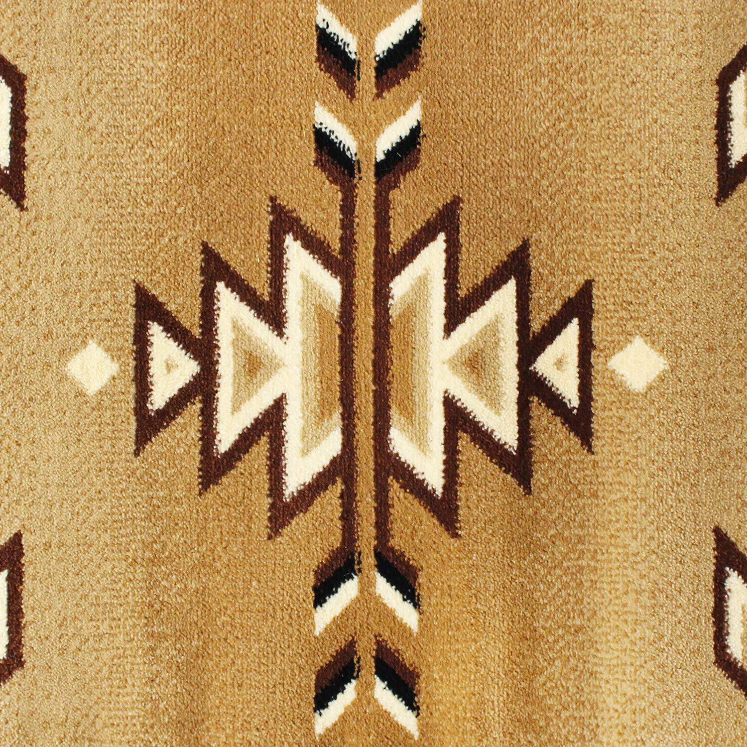 BLNK Lodi Collection Southwestern Style Olefin Area Rug with Jute Backing - Brown, 2'W x 11'L