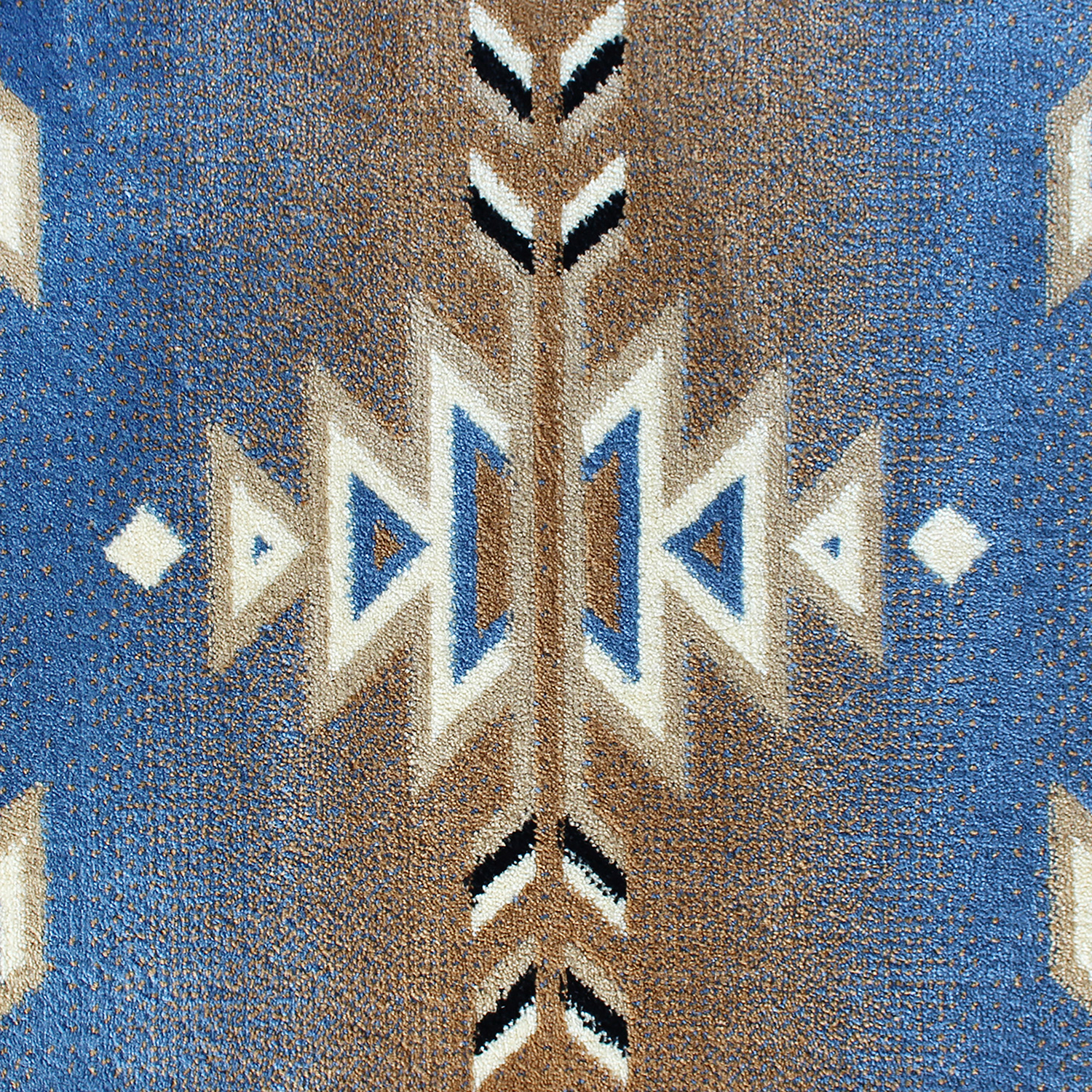 BLNK Lodi Collection Southwestern Style Olefin Area Rug with Jute Backing - Blue, 2'W x 7'L