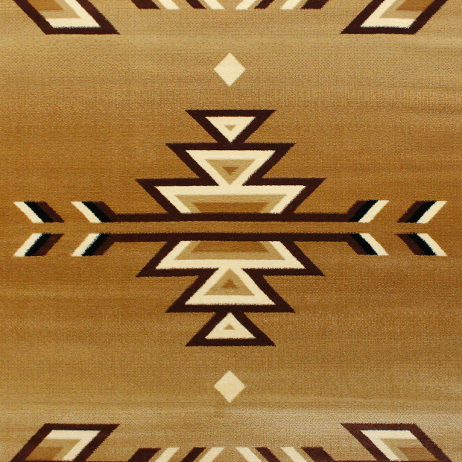 BLNK Lodi Collection Southwestern Style Olefin Area Rug with Jute Backing - Brown, 8'W x 10'L