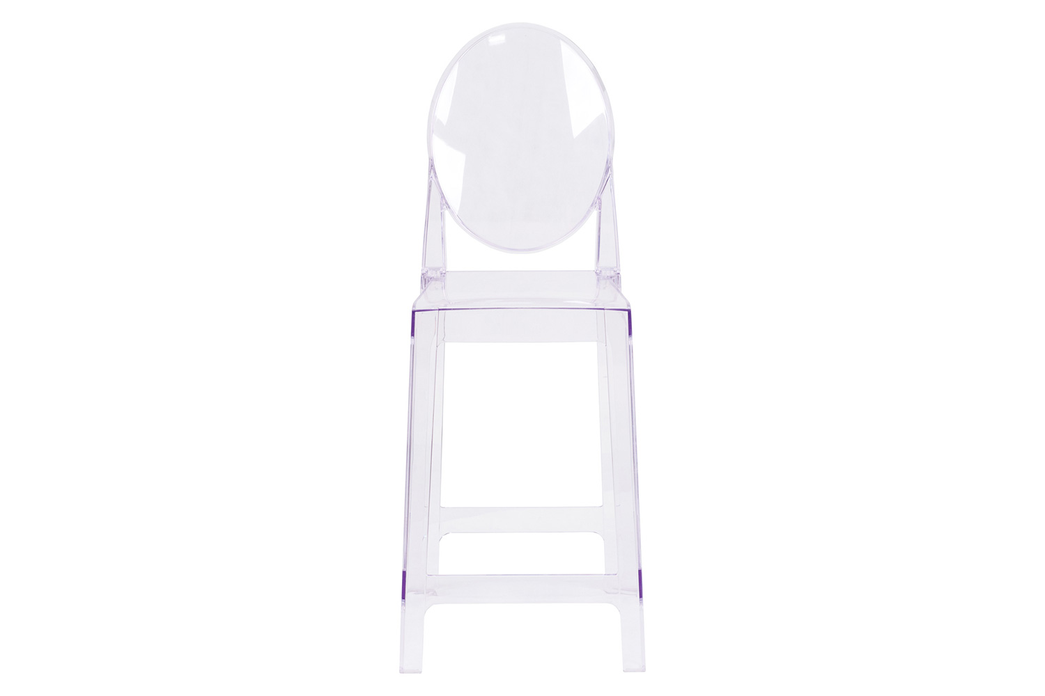 BLNK - Revna Ghost Counter Stool with Oval Back in Revna Transparent Crystal