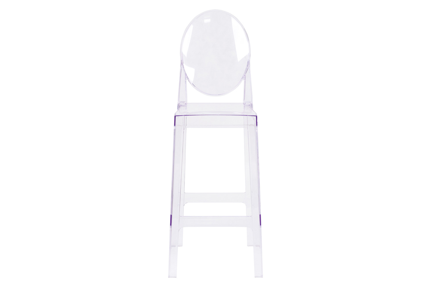 BLNK - Revna Ghost Bar Stool with Oval Back in Revna Transparent Crystal