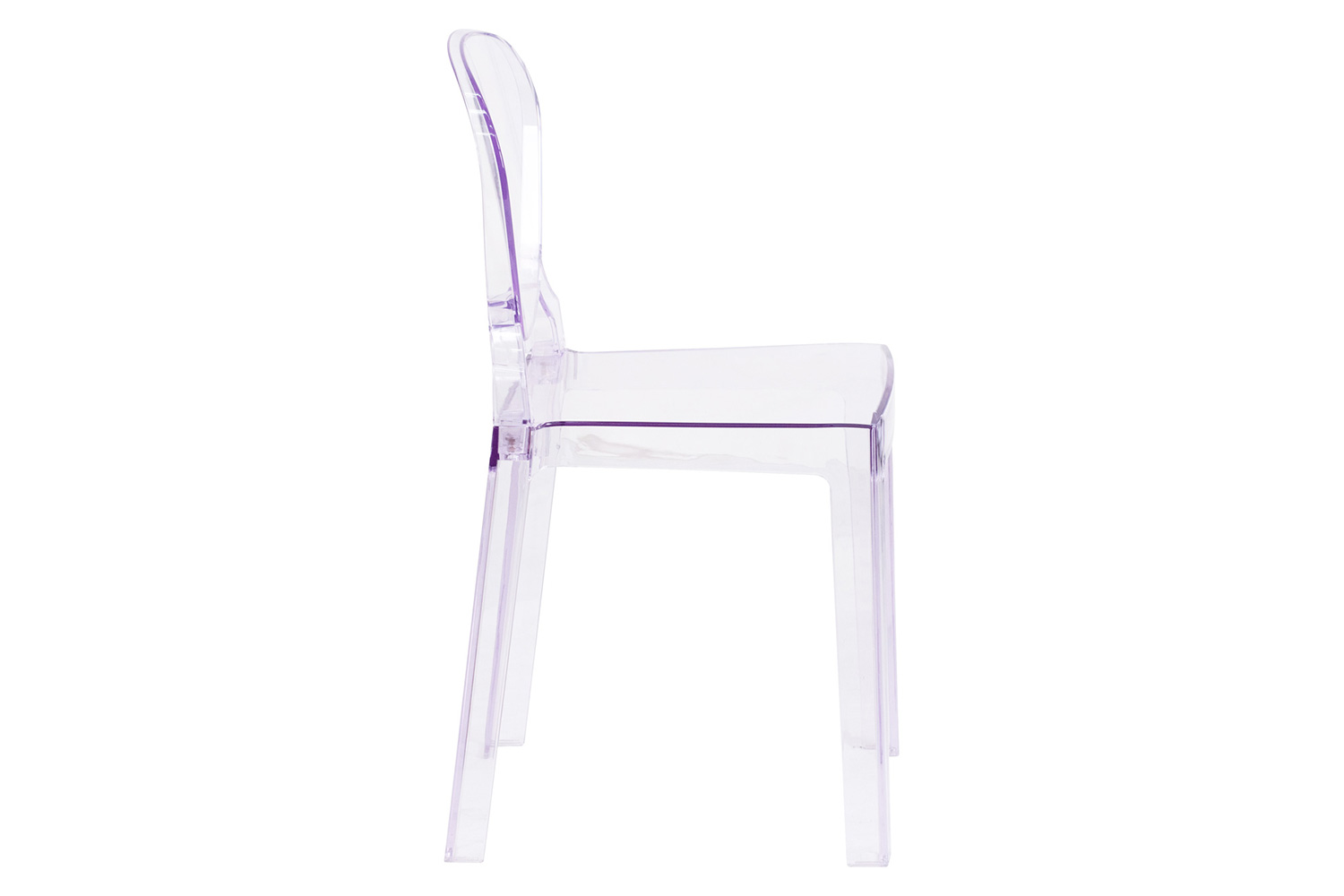 BLNK - Theo Ghost Chair with Tear Back in Transparent Crystal