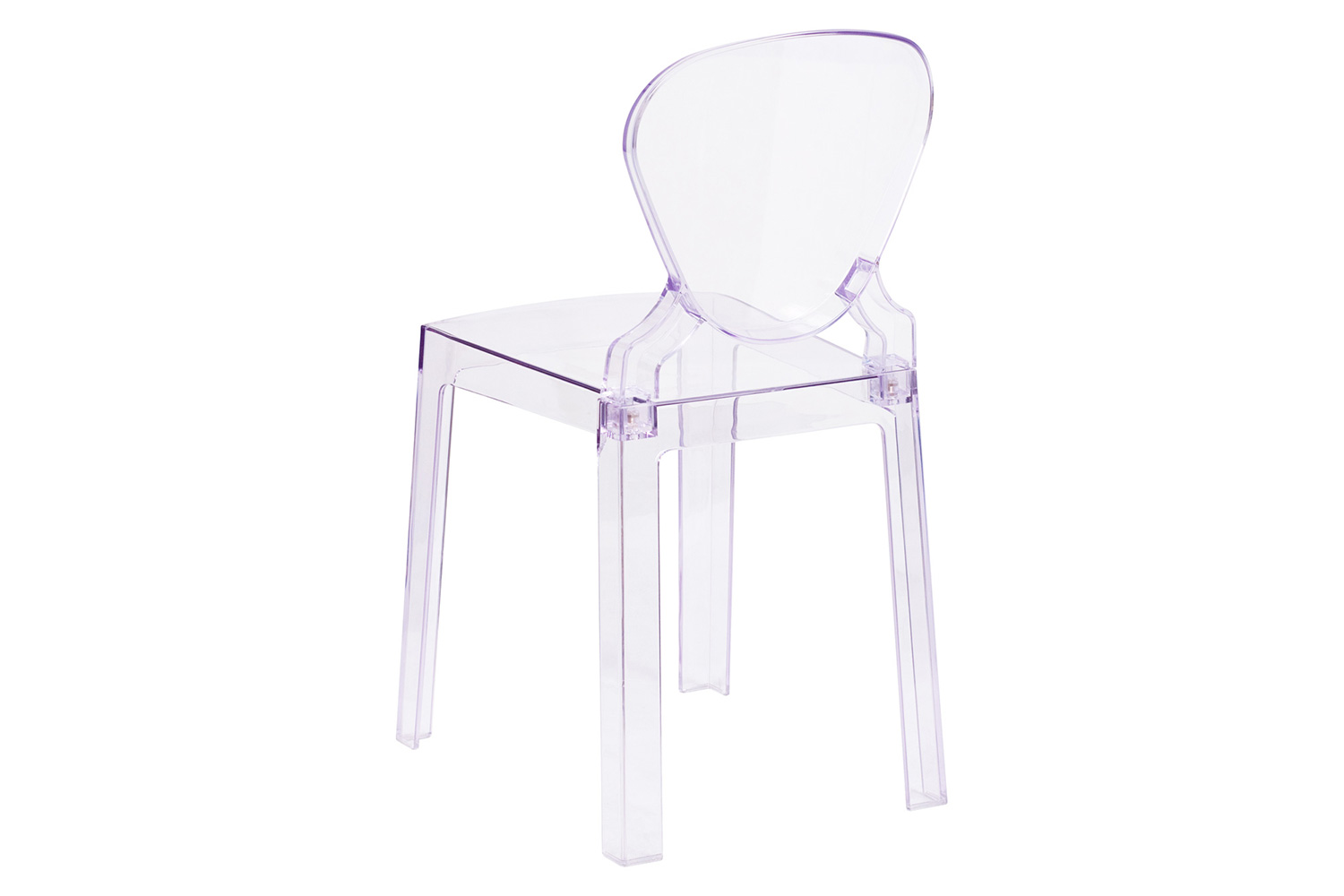 BLNK - Theo Ghost Chair with Tear Back in Transparent Crystal