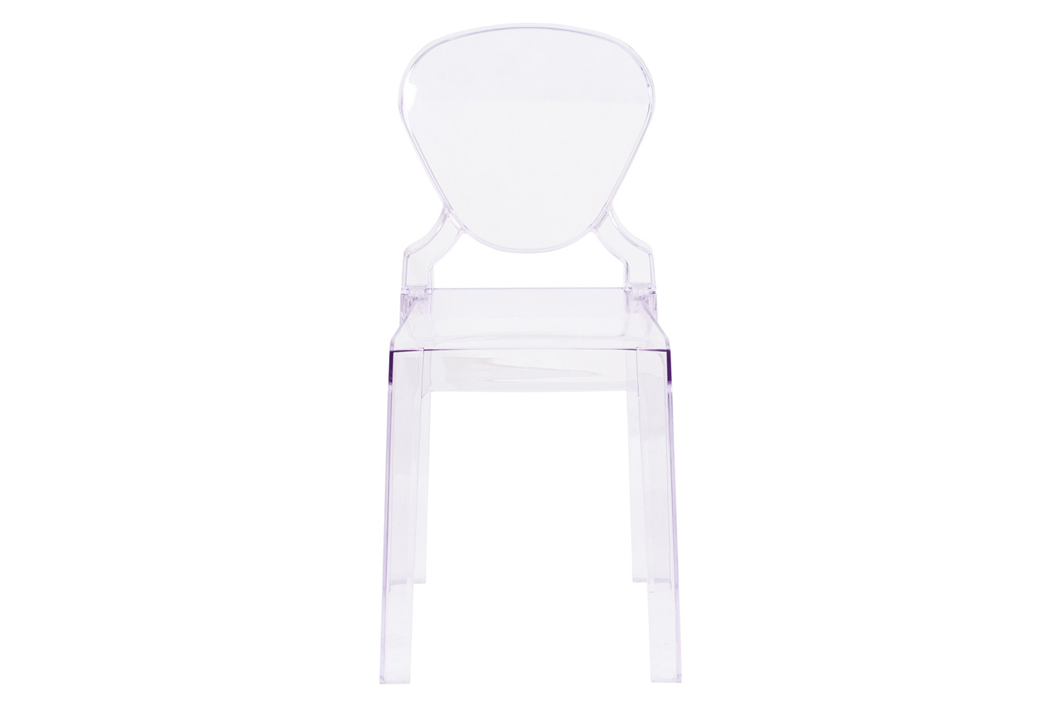 BLNK - Theo Ghost Chair with Tear Back in Transparent Crystal