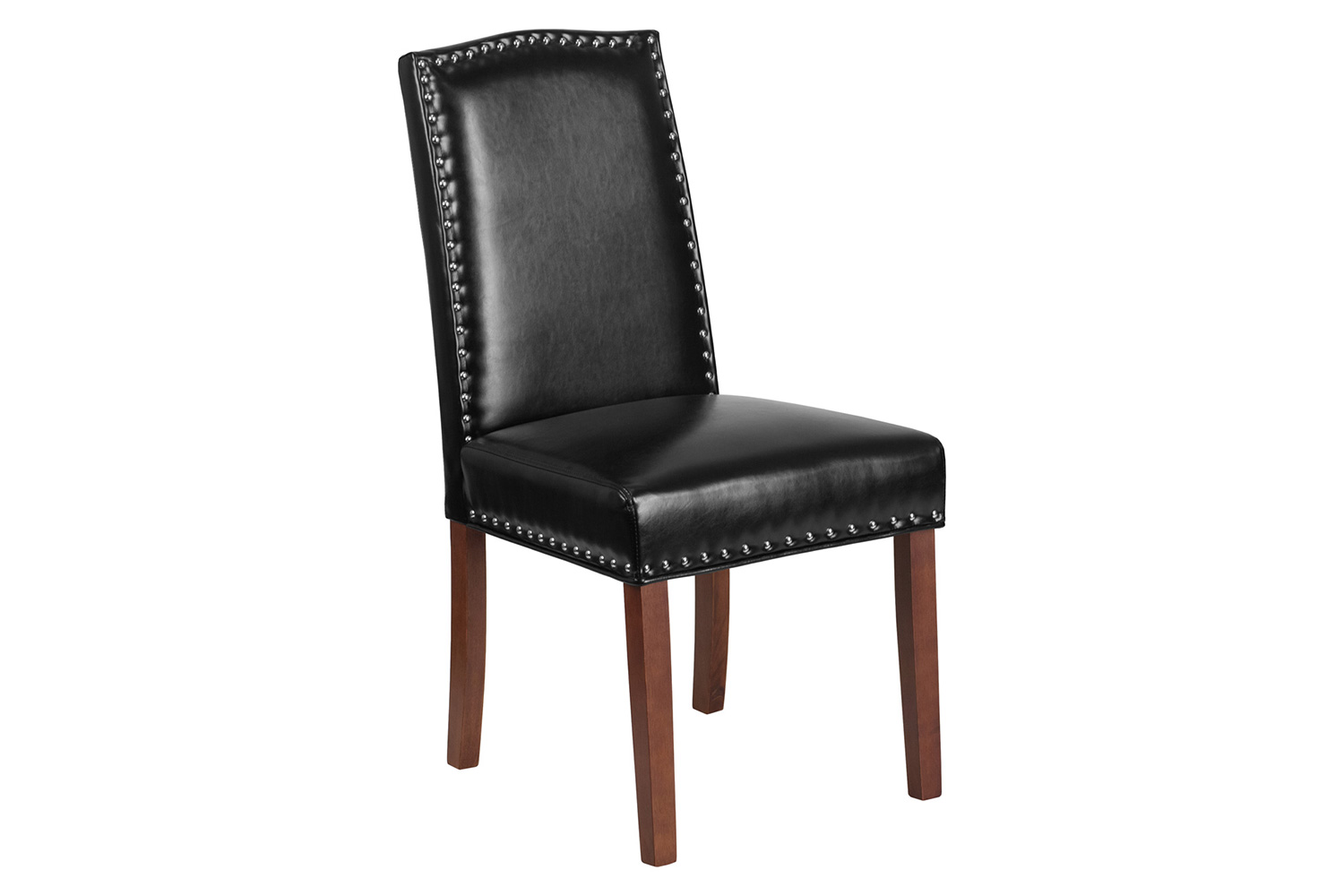 BLNK - HERCULES Hampton Hill Series LeatherSoft Parsons Chair with Silver Accent Nail Trim