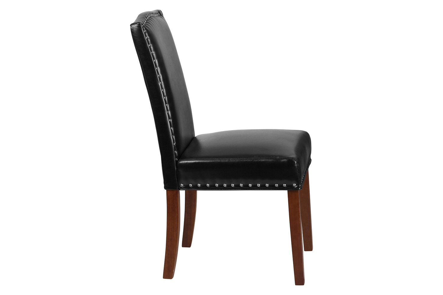 BLNK - HERCULES Hampton Hill Series LeatherSoft Parsons Chair with Silver Accent Nail Trim