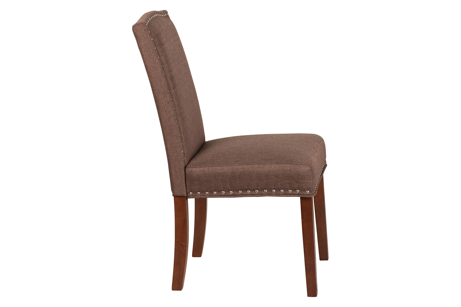 BLNK™ HERCULES Hampton Hill Series Parsons Chair with Silver Accent Nail Trim - Brown