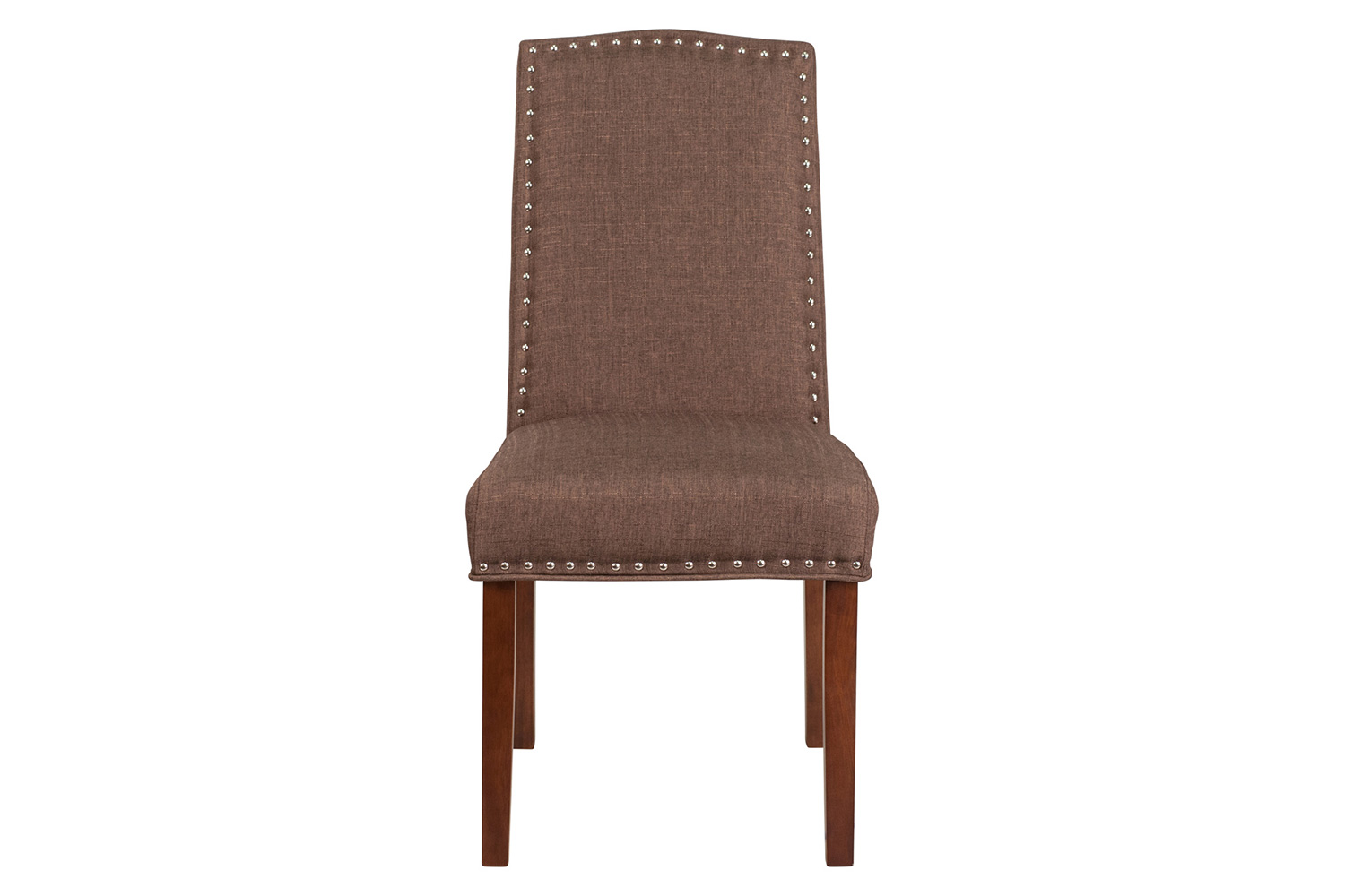 BLNK™ HERCULES Hampton Hill Series Parsons Chair with Silver Accent Nail Trim - Brown