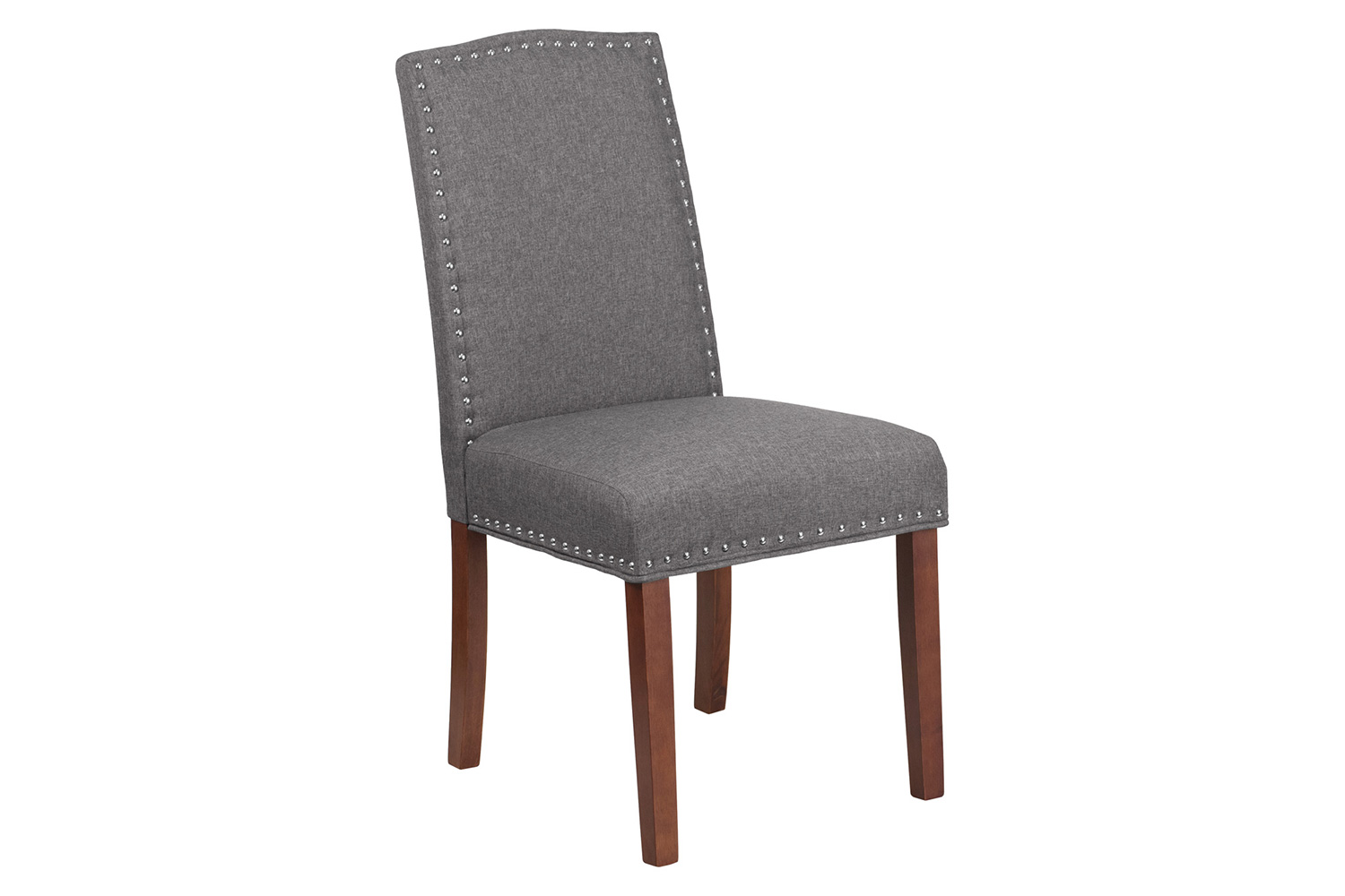 BLNK™ HERCULES Hampton Hill Series Parsons Chair with Silver Accent Nail Trim - Gray