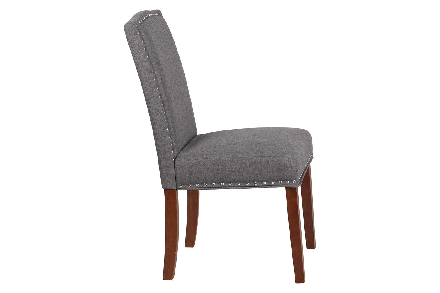 BLNK™ HERCULES Hampton Hill Series Parsons Chair with Silver Accent Nail Trim - Gray