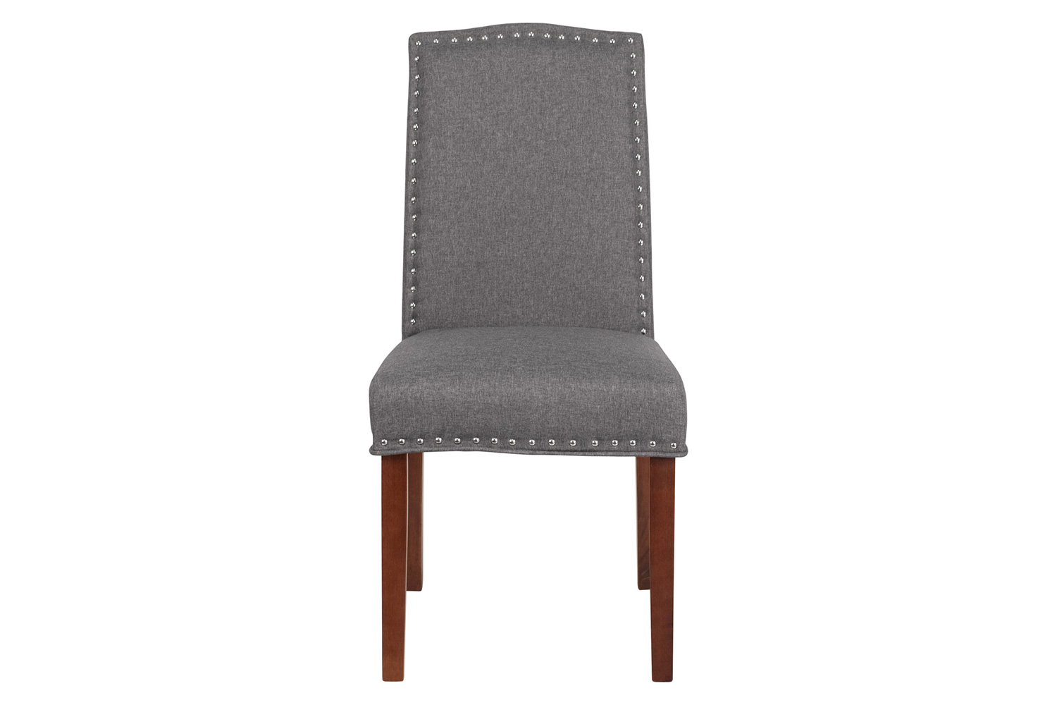 BLNK™ HERCULES Hampton Hill Series Parsons Chair with Silver Accent Nail Trim - Gray