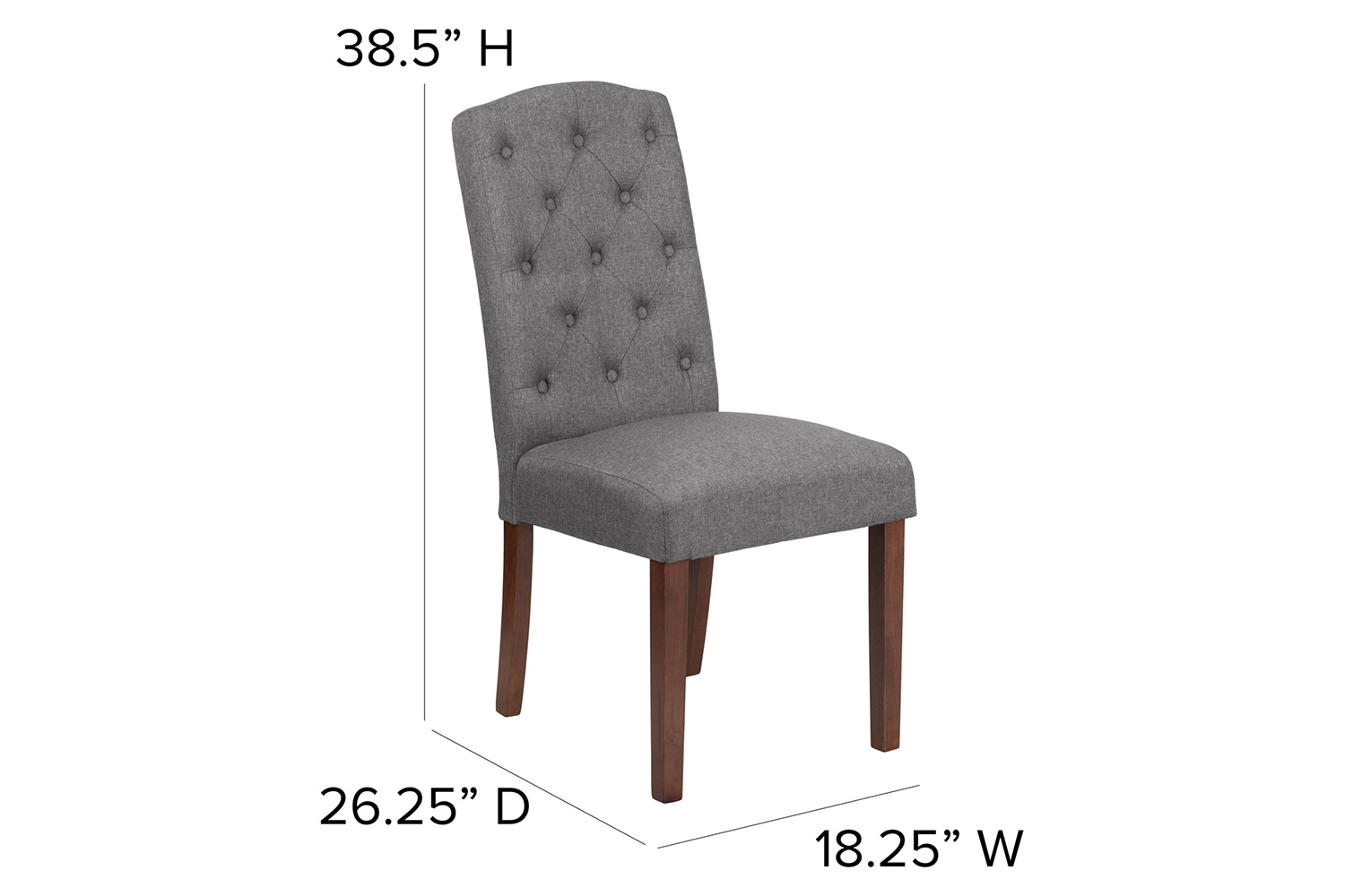 BLNK™ HERCULES Grove Tufted Parsons Chair - Gray