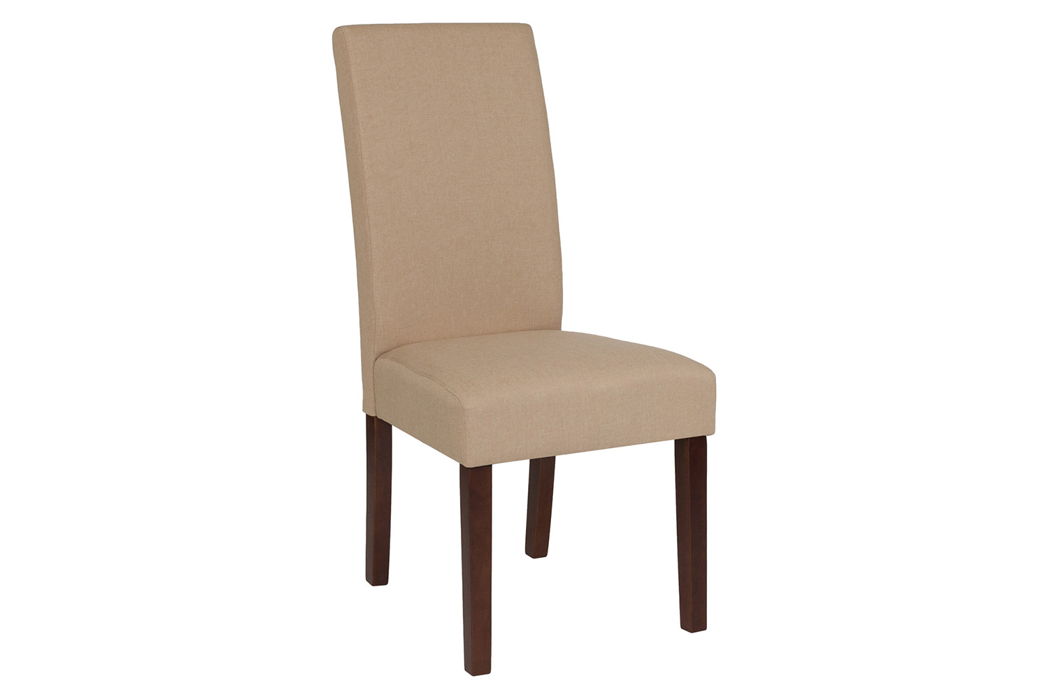 BLNK Greenwich Series Fabric Upholstered Panel Back Mid-Century Parsons Dining Chair - Beige