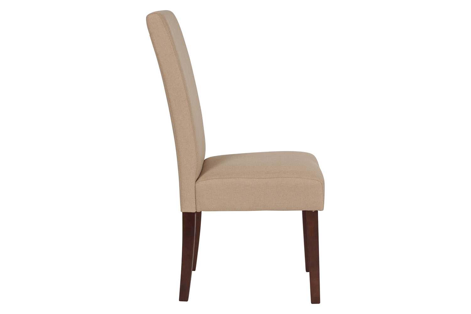 BLNK Greenwich Series Fabric Upholstered Panel Back Mid-Century Parsons Dining Chair - Beige