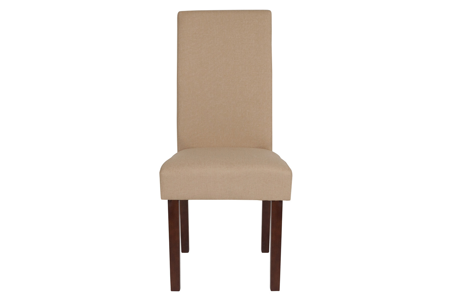 BLNK Greenwich Series Fabric Upholstered Panel Back Mid-Century Parsons Dining Chair - Beige