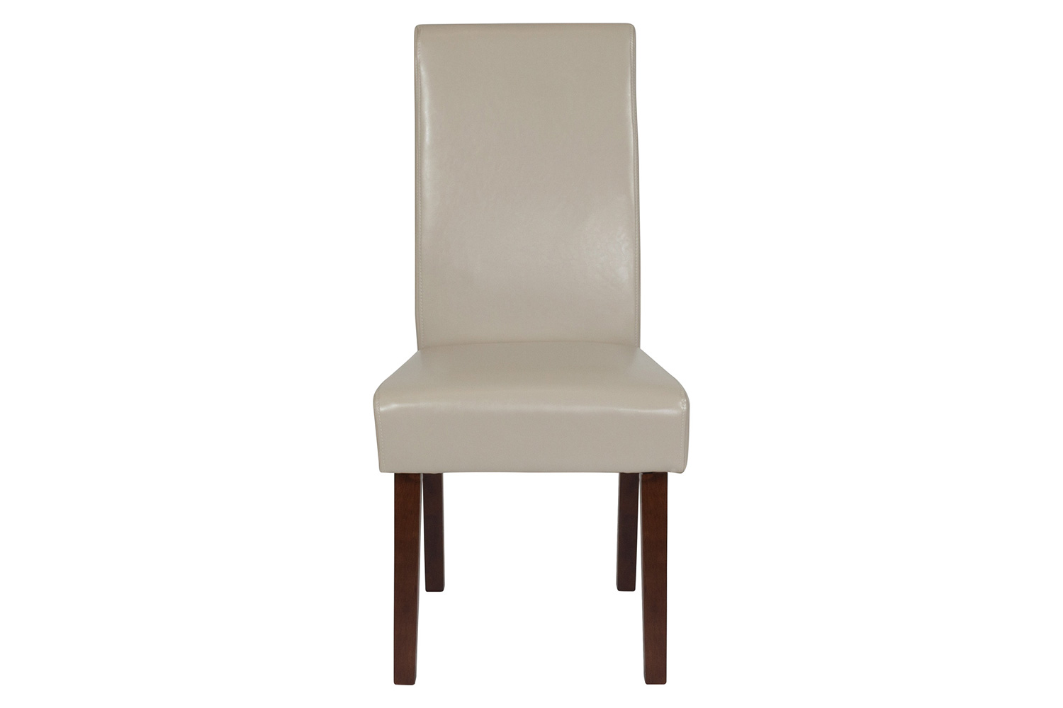 BLNK Greenwich Series LeatherSoft Upholstered Panel Back Mid-Century Parsons Dining Chair - Ivory