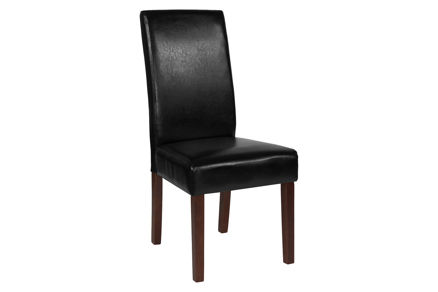 BLNK Greenwich Series LeatherSoft Upholstered Panel Back Mid-Century Parsons Dining Chair