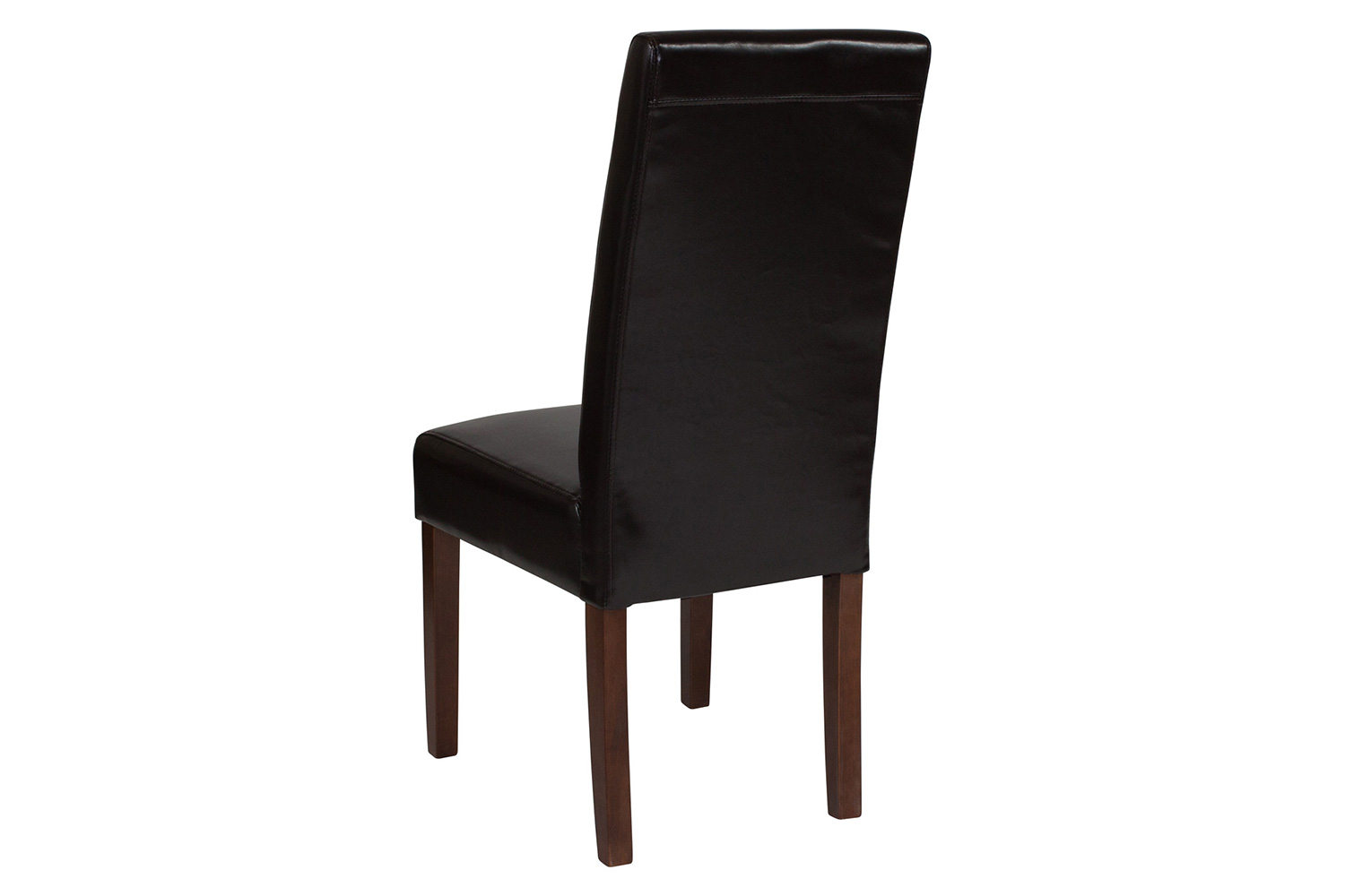 BLNK Greenwich Series LeatherSoft Upholstered Panel Back Mid-Century Parsons Dining Chair - Brown