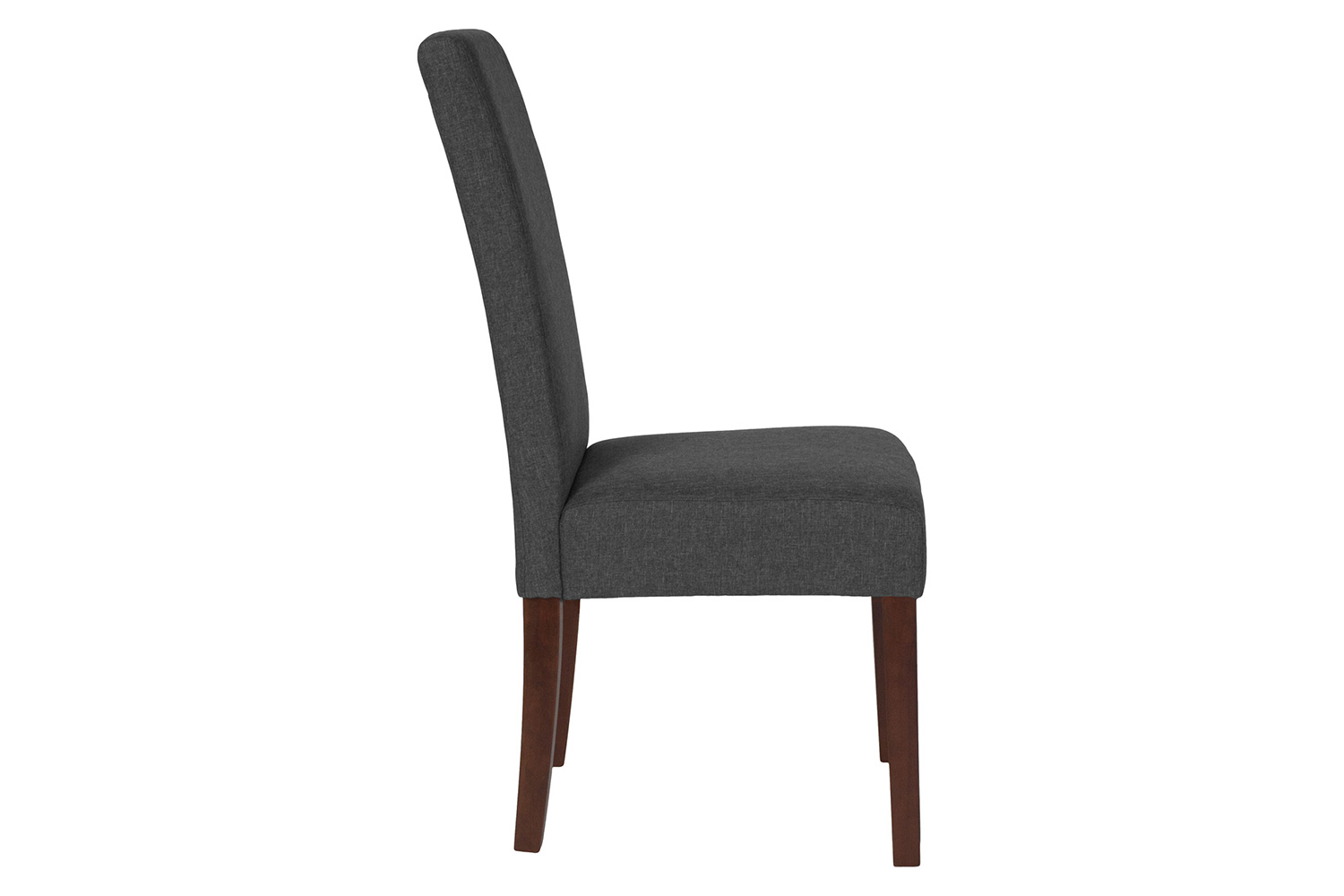 BLNK Greenwich Series Fabric Upholstered Panel Back Mid-Century Parsons Dining Chair - Gray