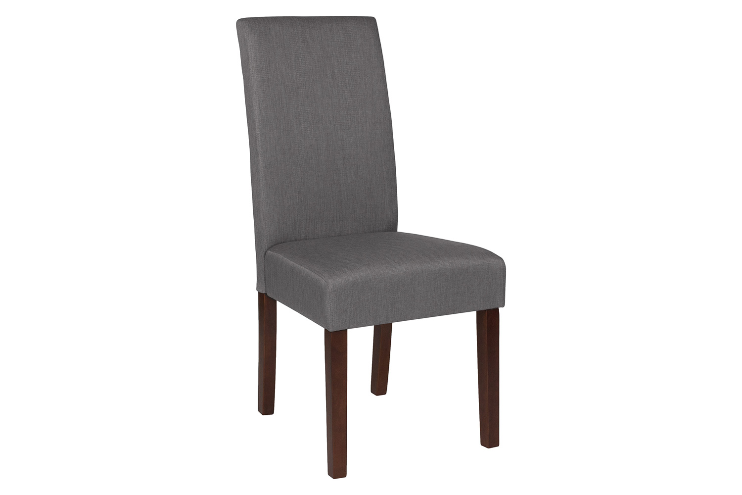 BLNK Greenwich Series Fabric Upholstered Panel Back Mid-Century Parsons Dining Chair - Light Gray