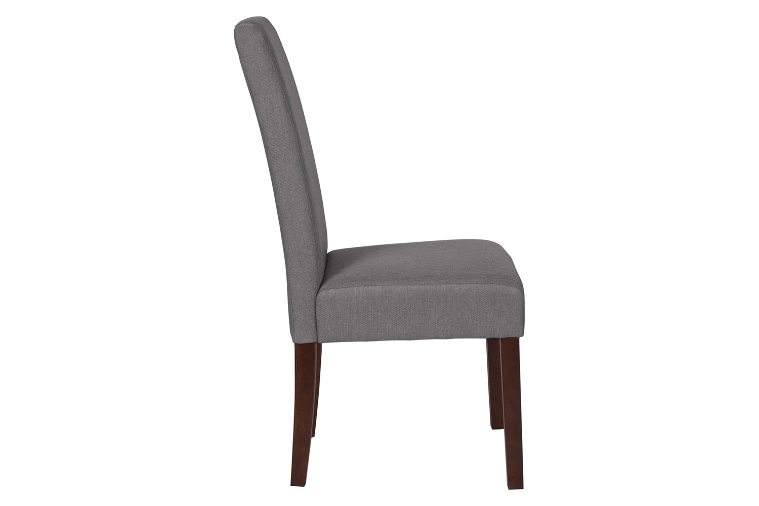 BLNK Greenwich Series Fabric Upholstered Panel Back Mid-Century Parsons Dining Chair - Light Gray