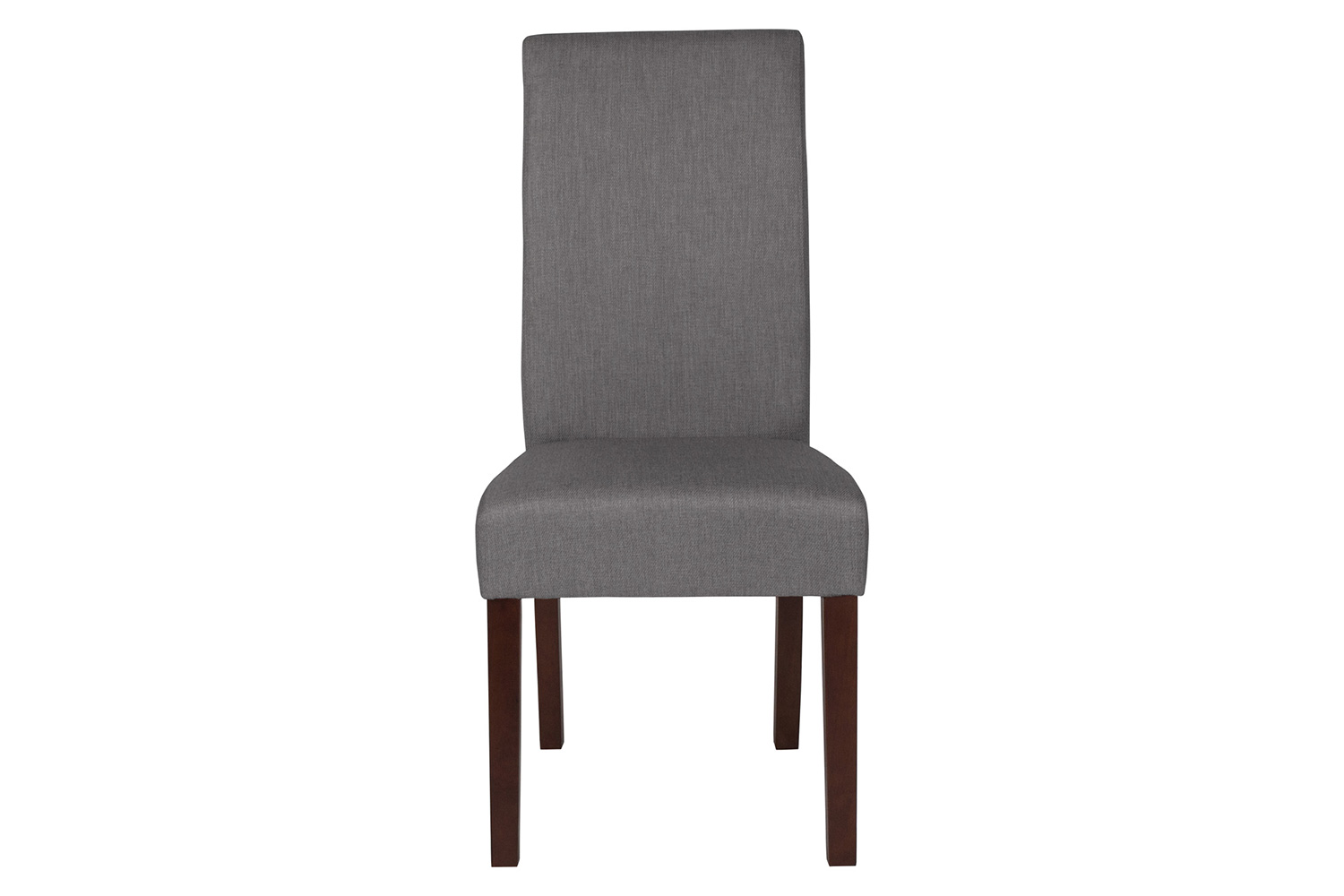 BLNK Greenwich Series Fabric Upholstered Panel Back Mid-Century Parsons Dining Chair - Light Gray