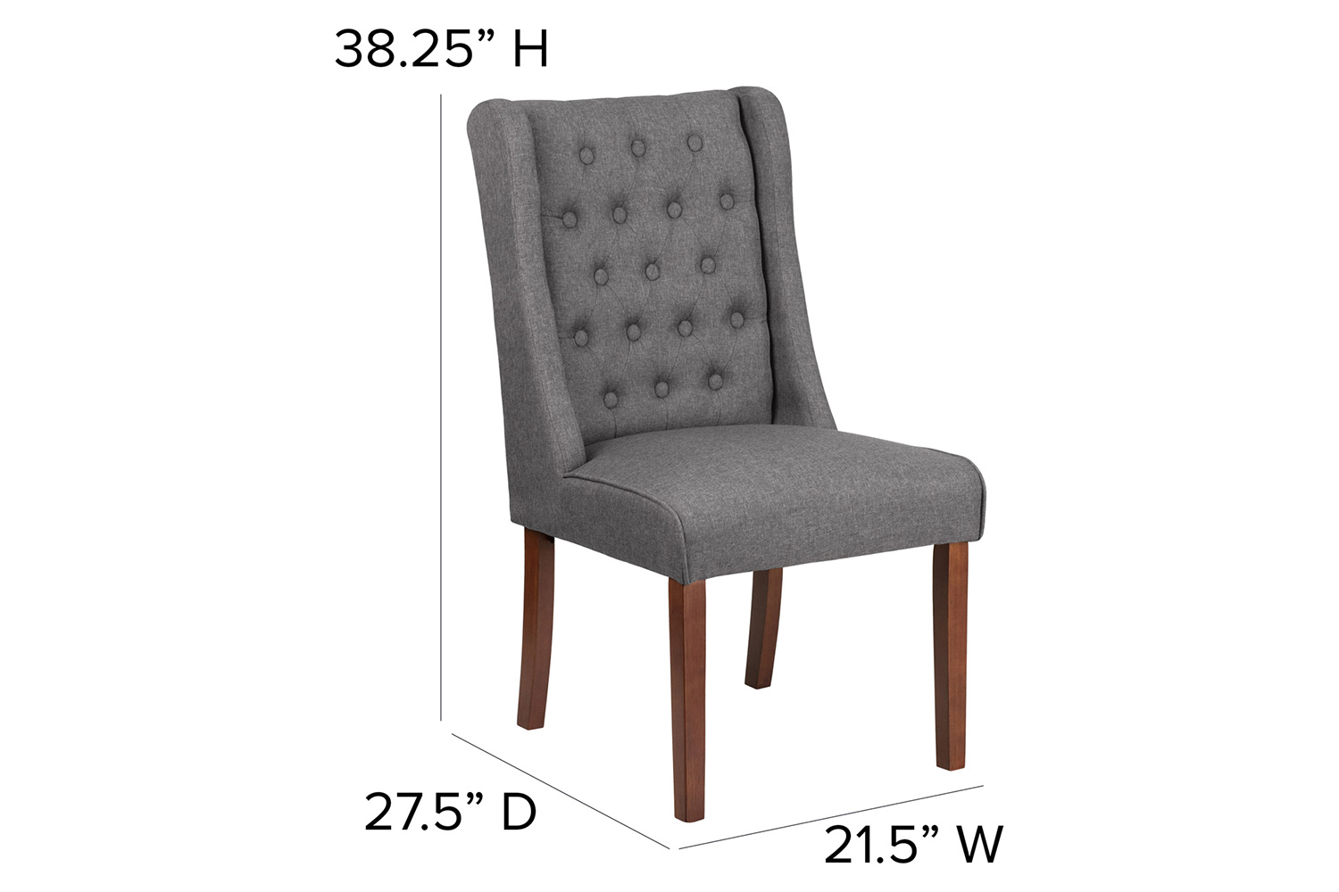 BLNK HERCULES Preston Series Tufted Parsons Chair - Fabric