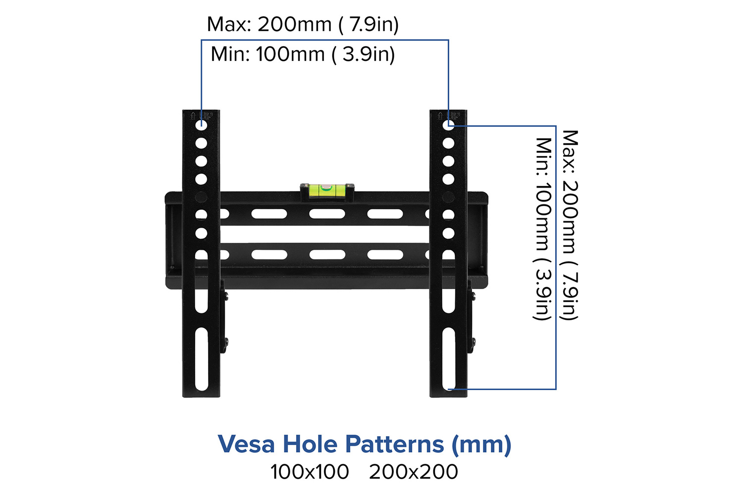 BLNK FLASH MOUNT Fixed TV Wall Mount with Built-In Level - fits TV's 17"- 42"