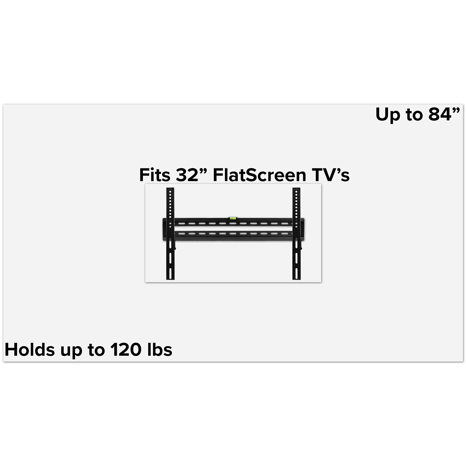 BLNK FLASH MOUNT Fixed TV Wall Mount with Built-In Level - fits TV's 32"- 84"