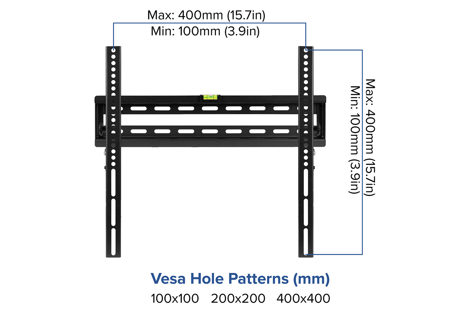 BLNK FLASH MOUNT Tilt TV Wall Mount with Built-In Level - fits TV's 32" - 55"