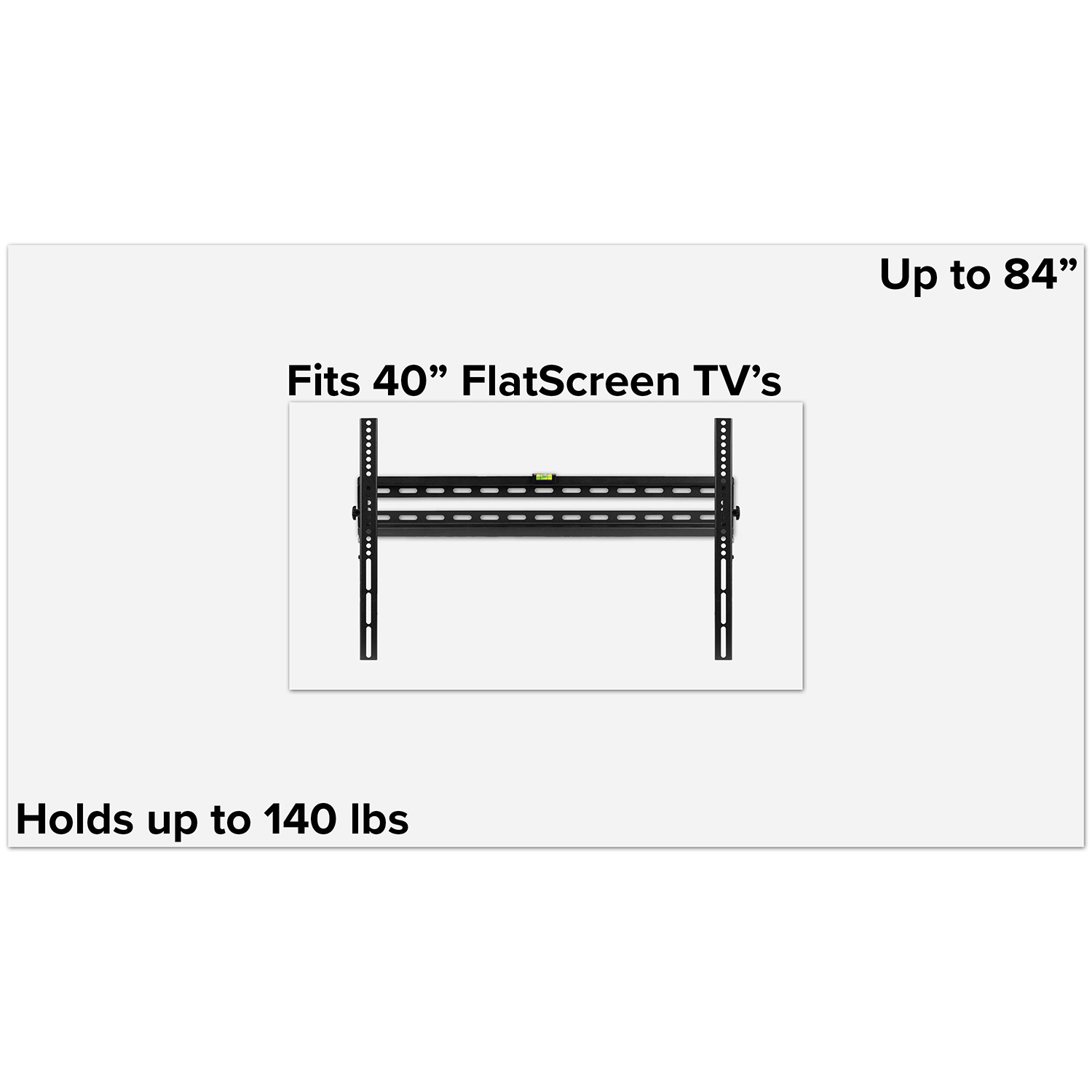 BLNK FLASH MOUNT Tilt TV Wall Mount with Built-In Level - fits TV's 40" - 84"