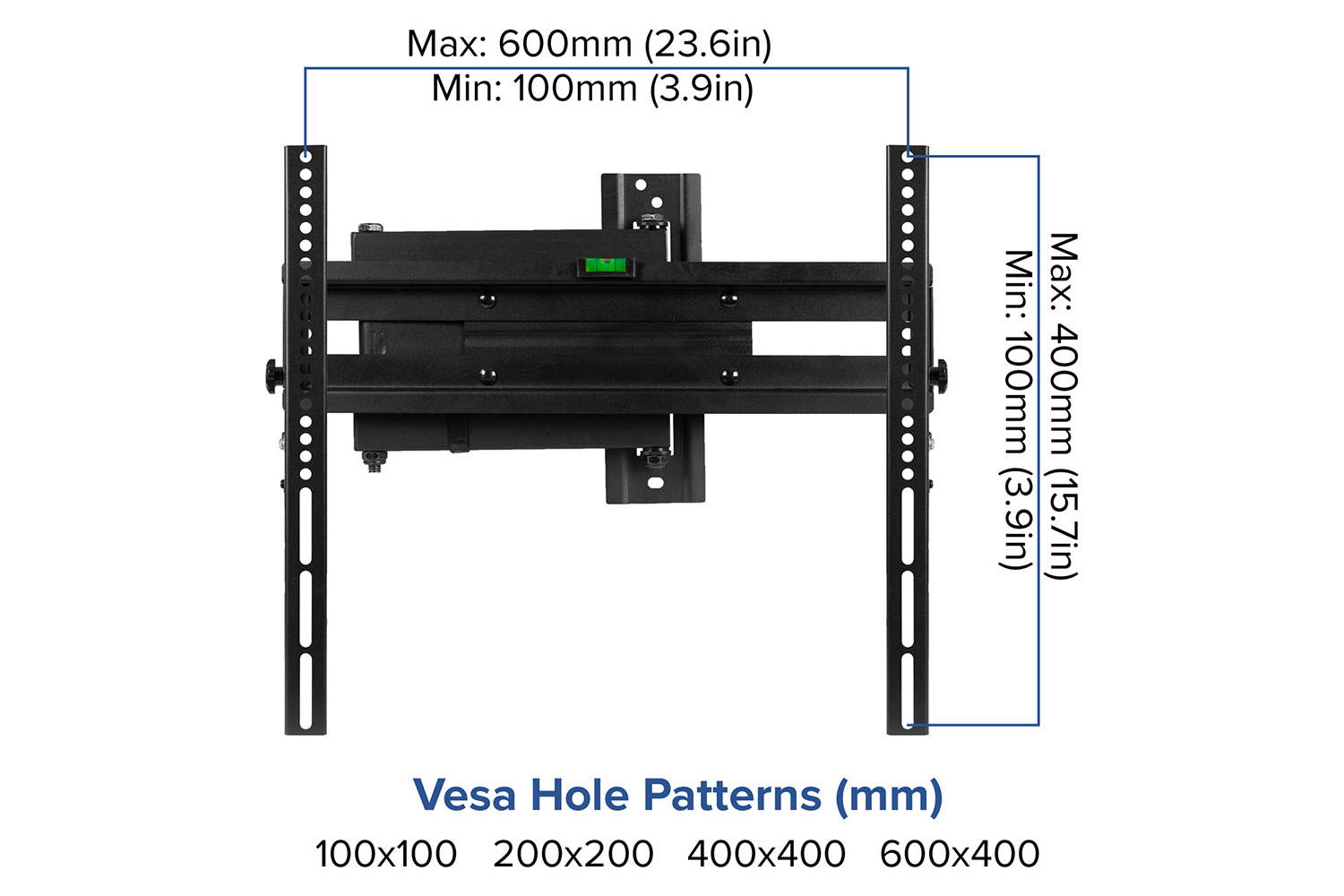 BLNK FLASH MOUNT Full Motion TV Wall Mount with Built-In Level - fits TV's 32" - 55"