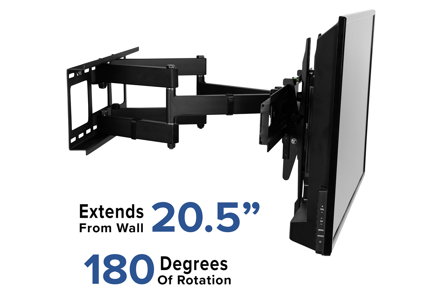 BLNK FLASH MOUNT Full Motion TV Wall Mount with Built-In Level - fits TV's 40" - 84"