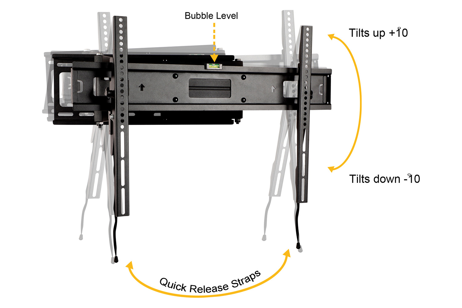 BLNK FLASH MOUNT Full Motion TV Wall Mount with Built-In Level - fits TV's 40" - 84"