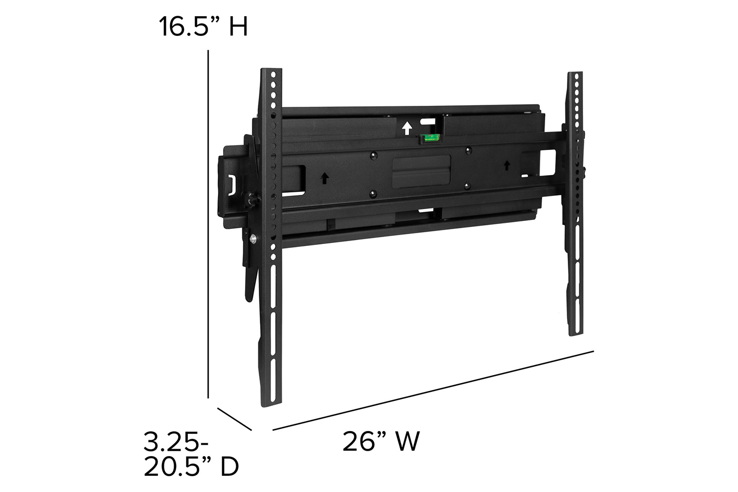 BLNK FLASH MOUNT Full Motion TV Wall Mount with Built-In Level - fits TV's 40" - 84"