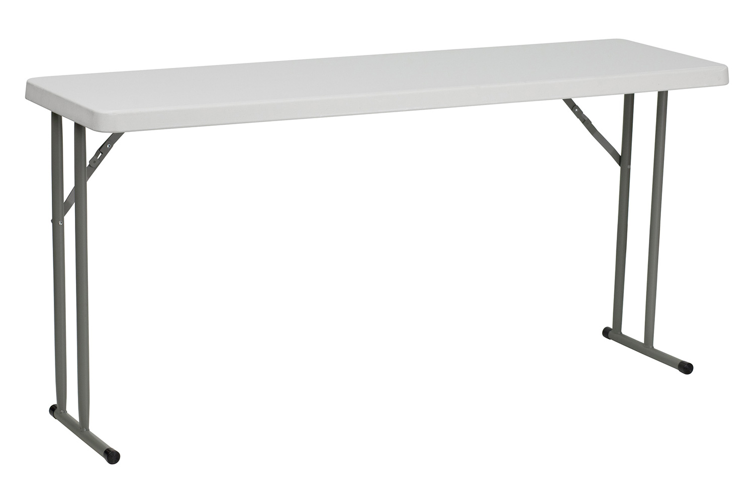 BLNK Granite White Plastic Folding Training Table - 5'L