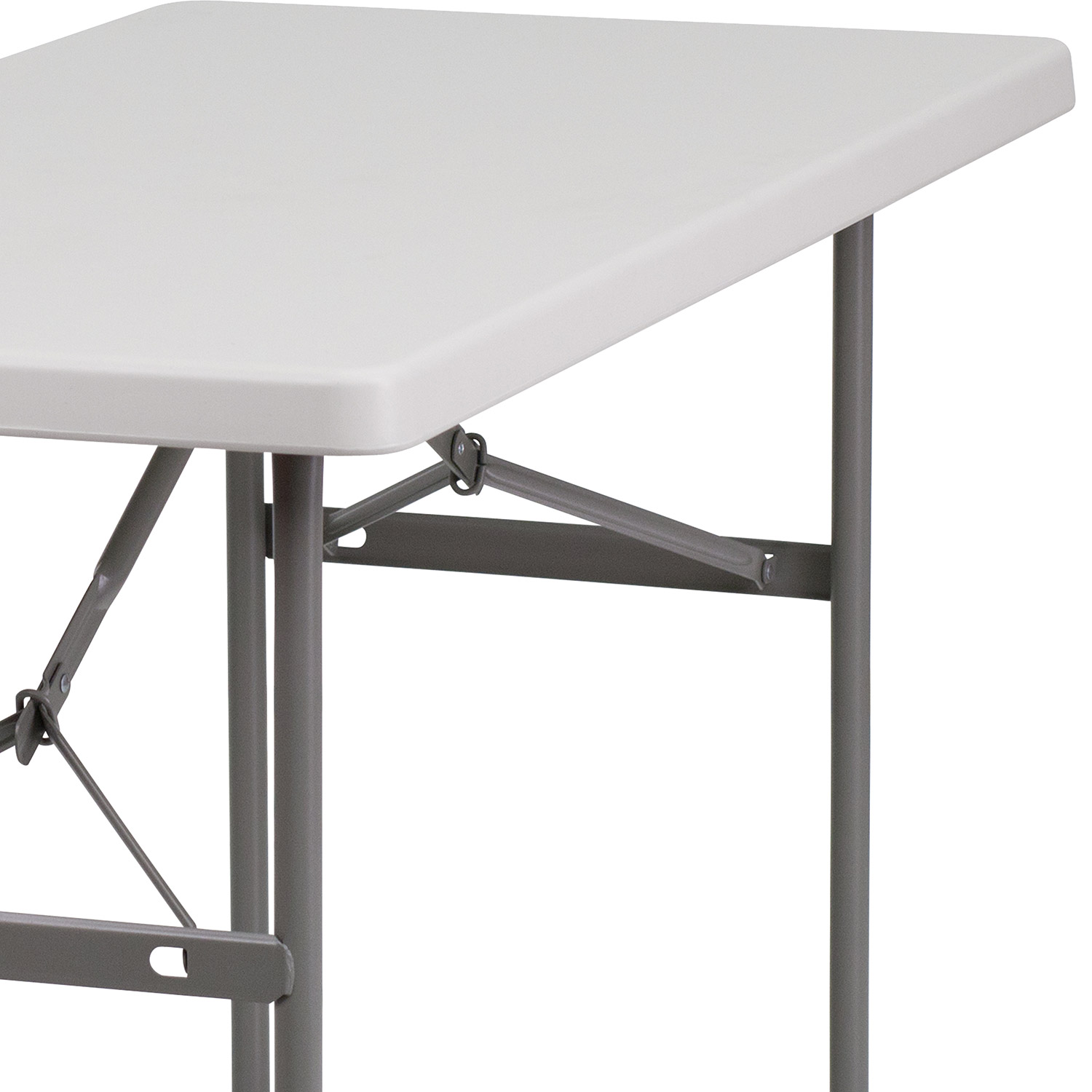 BLNK Granite White Plastic Folding Table - 4'L