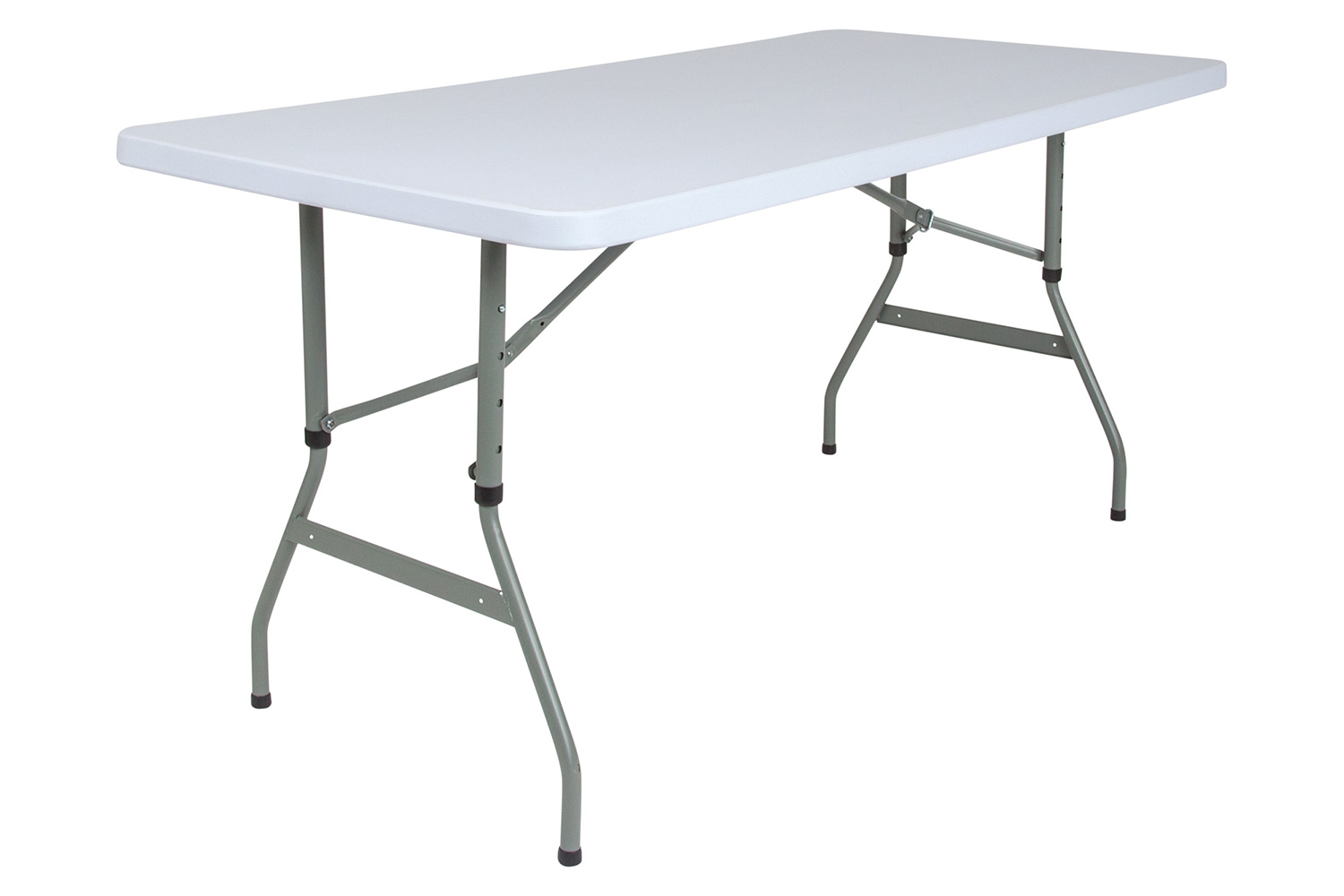 BLNK Granite White Plastic Height Adjustable Folding Table