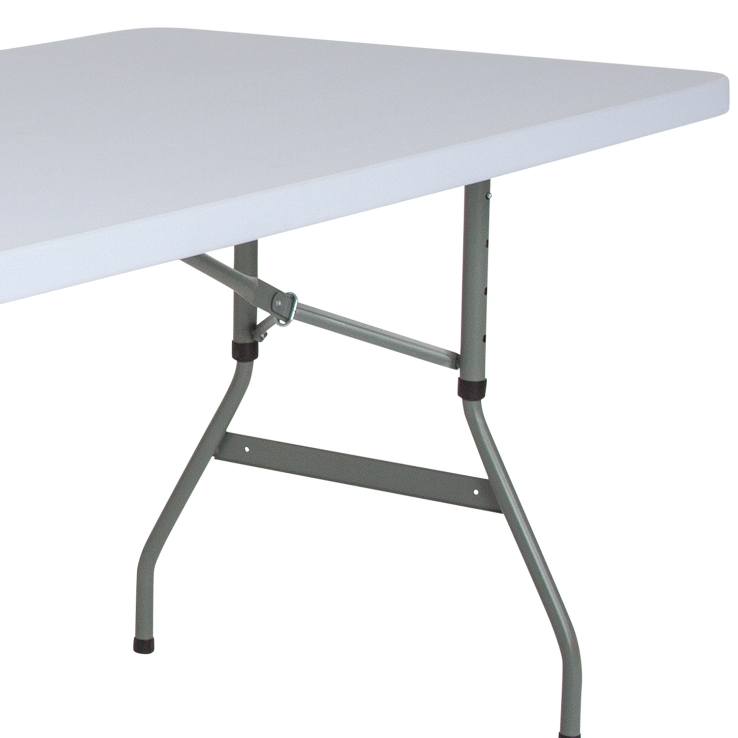 BLNK Granite White Plastic Height Adjustable Folding Table - 4.93'L