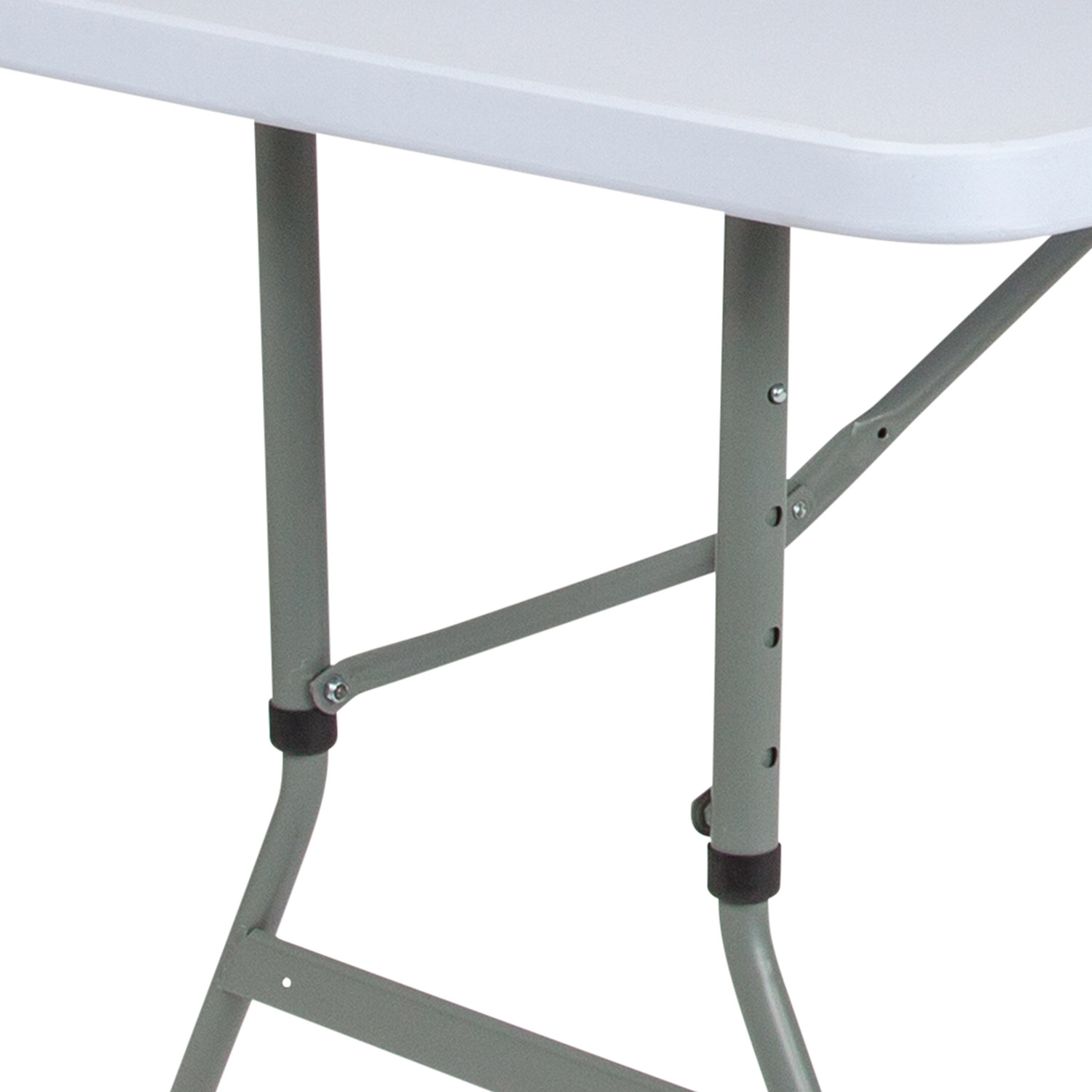 BLNK Granite White Plastic Height Adjustable Folding Table - 4.93'L