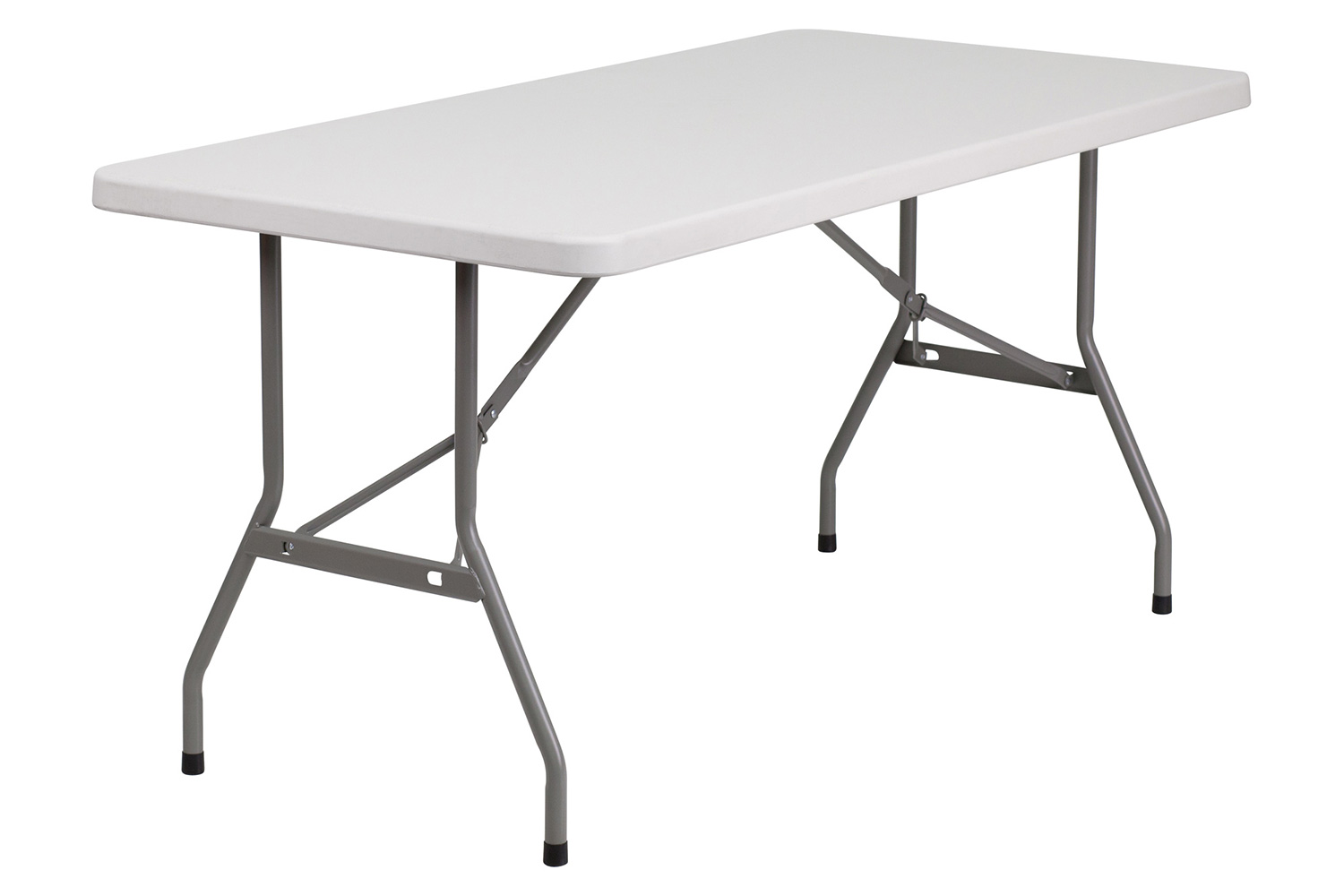 BLNK Granite White Plastic Folding Table - 5'L