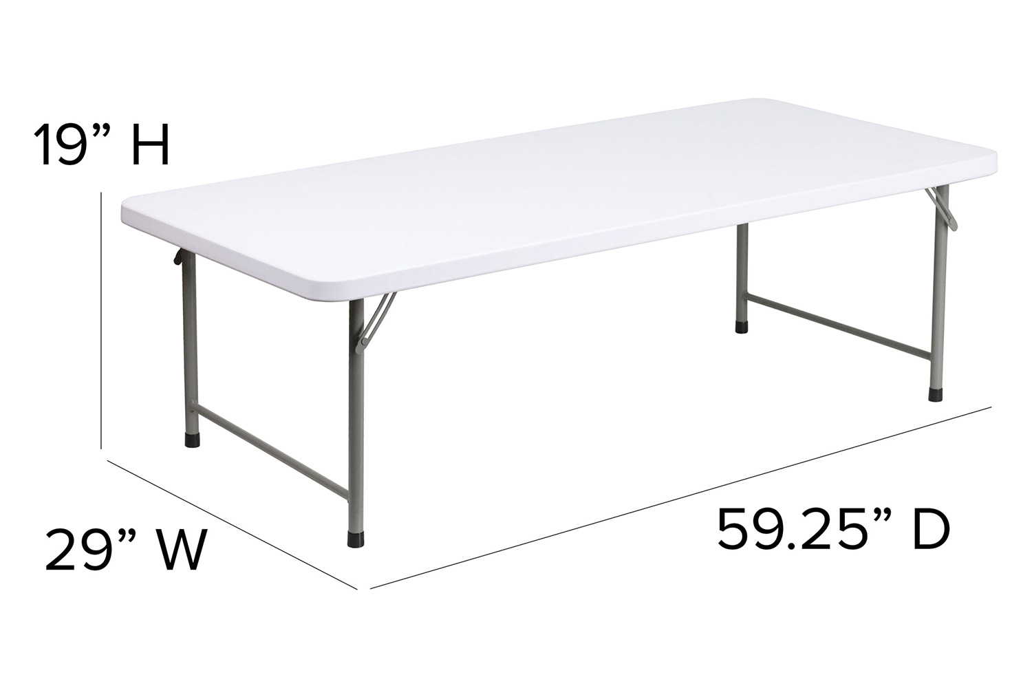 BLNK - Paige Granite White Folding Table