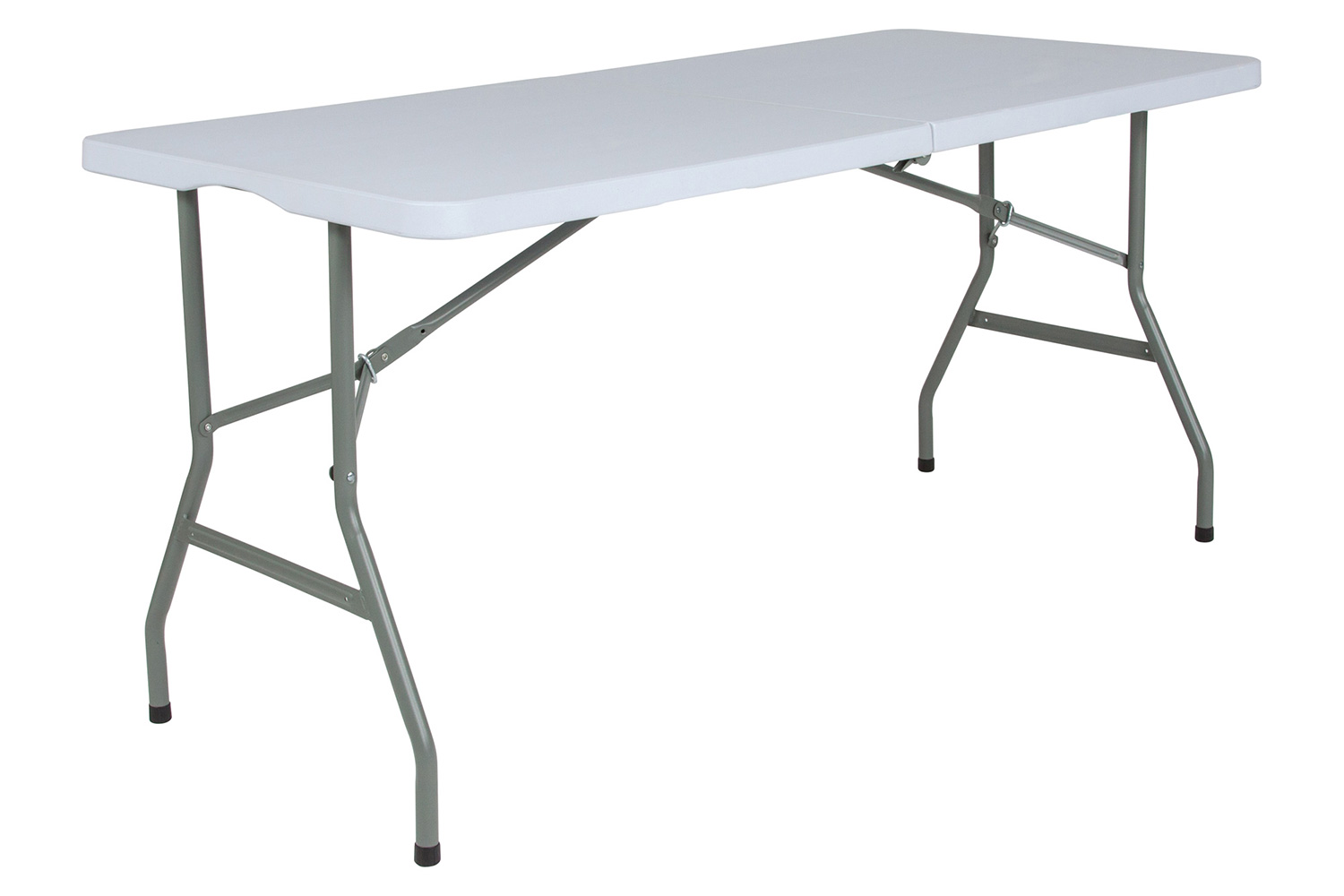 BLNK Granite White Plastic Bi-Fold Folding Table