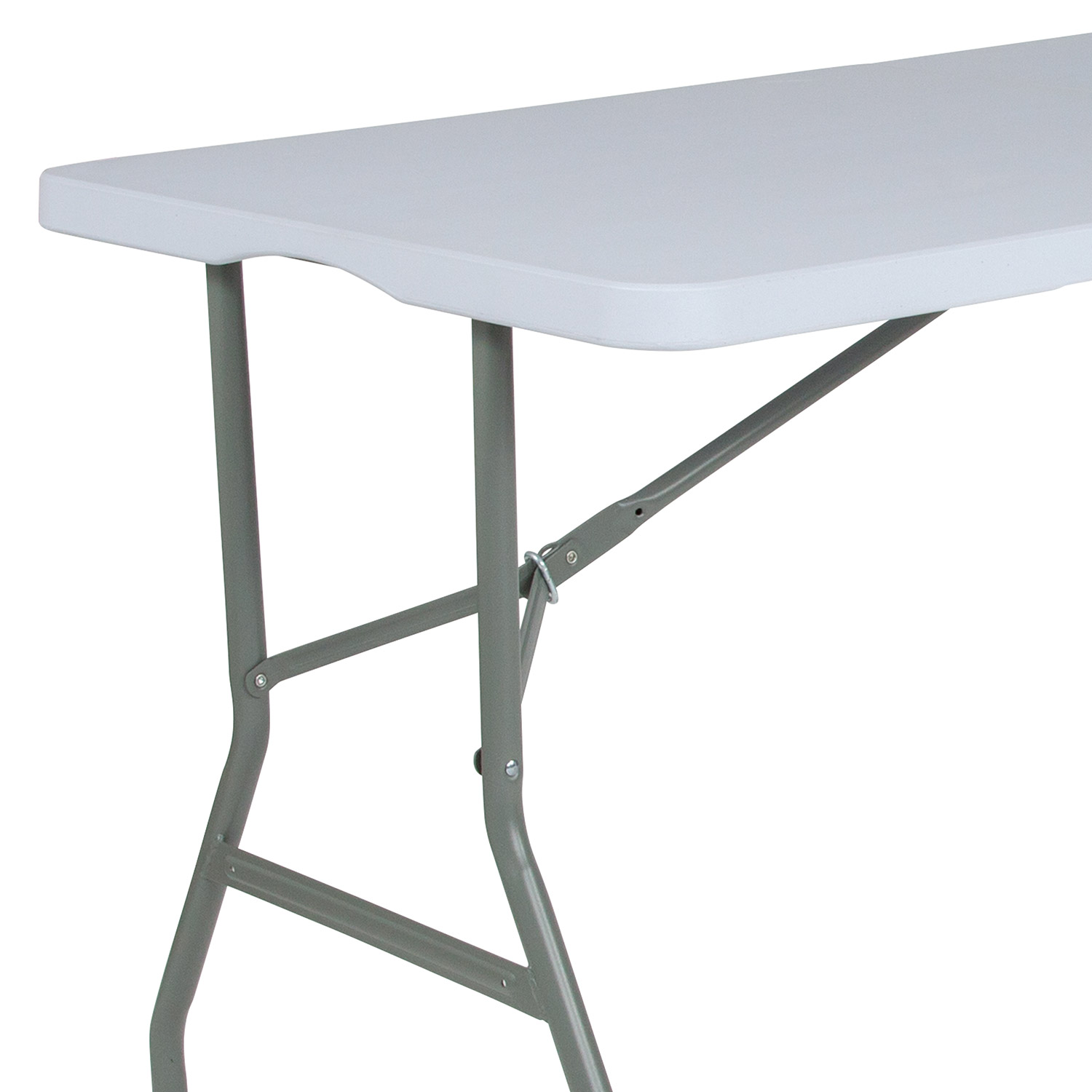 BLNK Granite White Plastic Bi-Fold Folding Table - 4.97'L