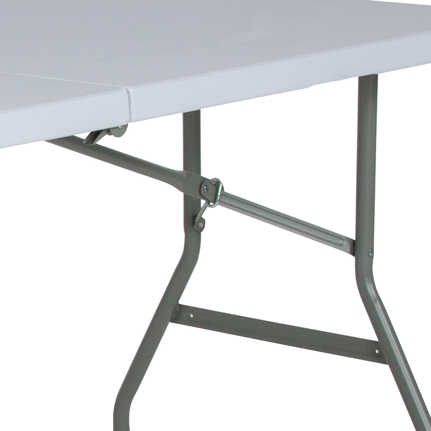 BLNK Granite White Plastic Bi-Fold Folding Table - 4.97'L