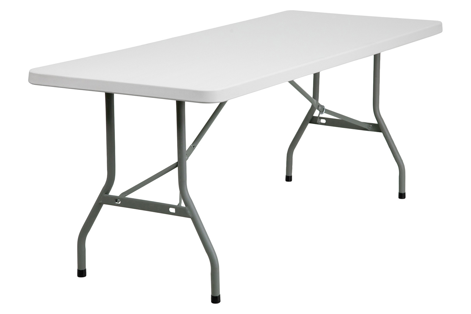 BLNK Granite White Plastic Folding Table - 6'L