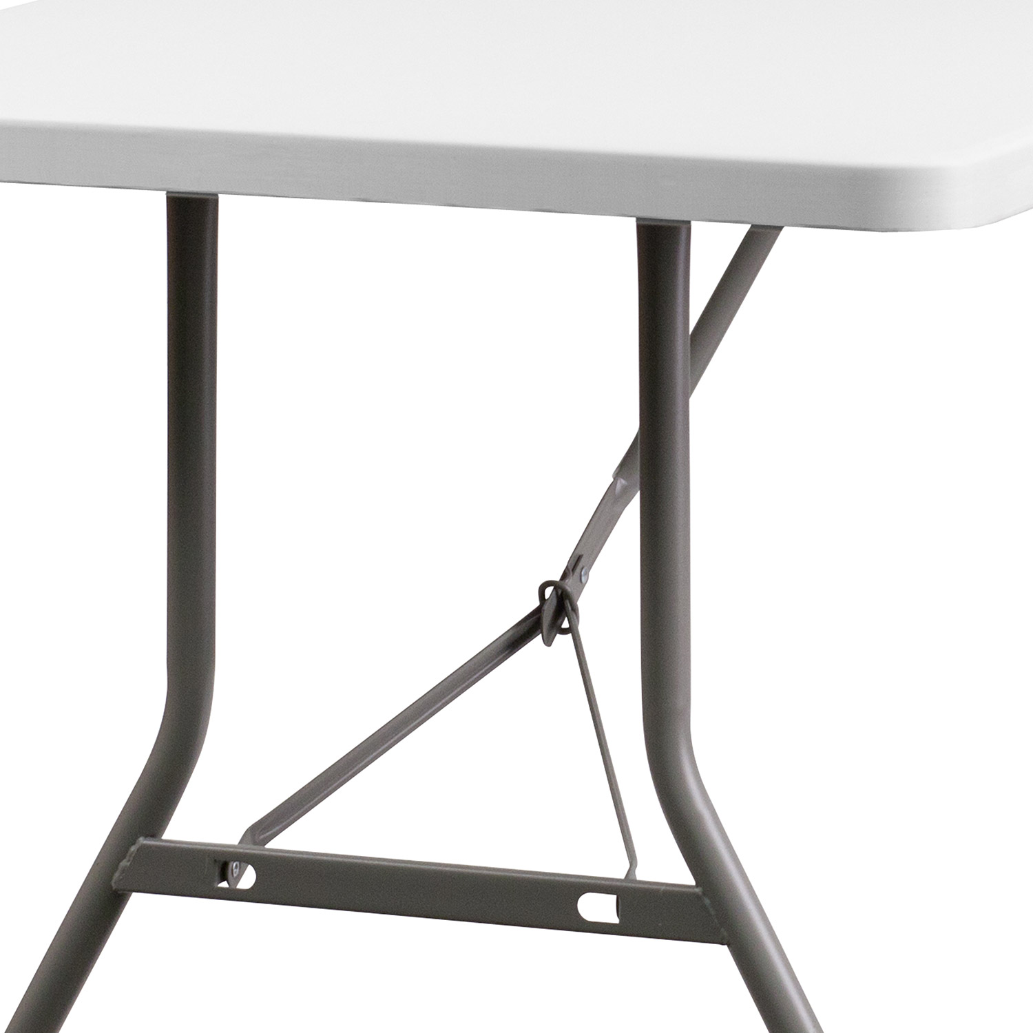 BLNK Granite White Plastic Folding Table - 8'L