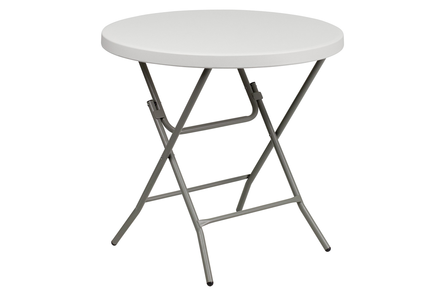 BLNK Round Granite White Plastic Folding Table - 2.63'D